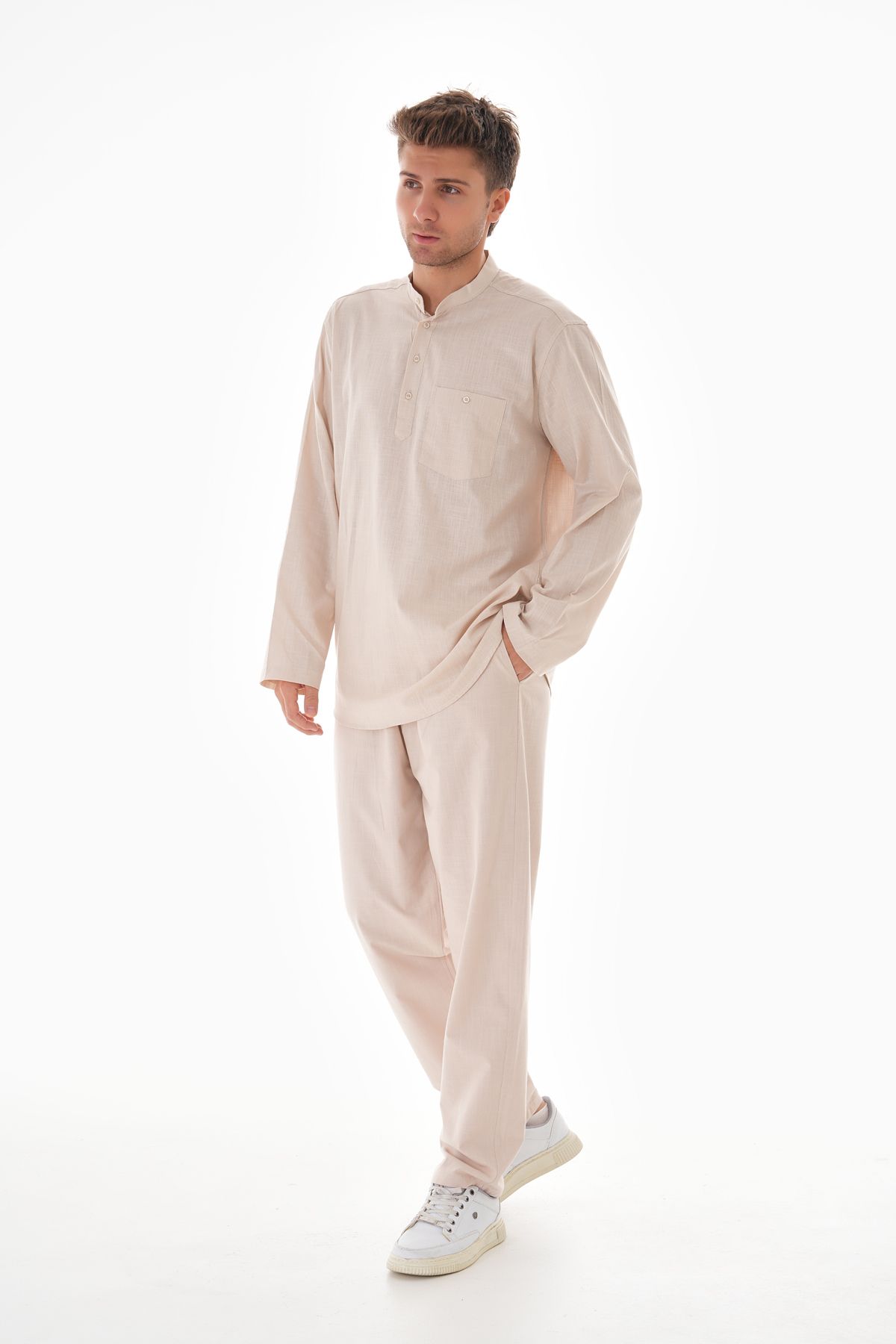 BESEDU-Hajj and Umrah Linen Trousers with Elastic Waist 2