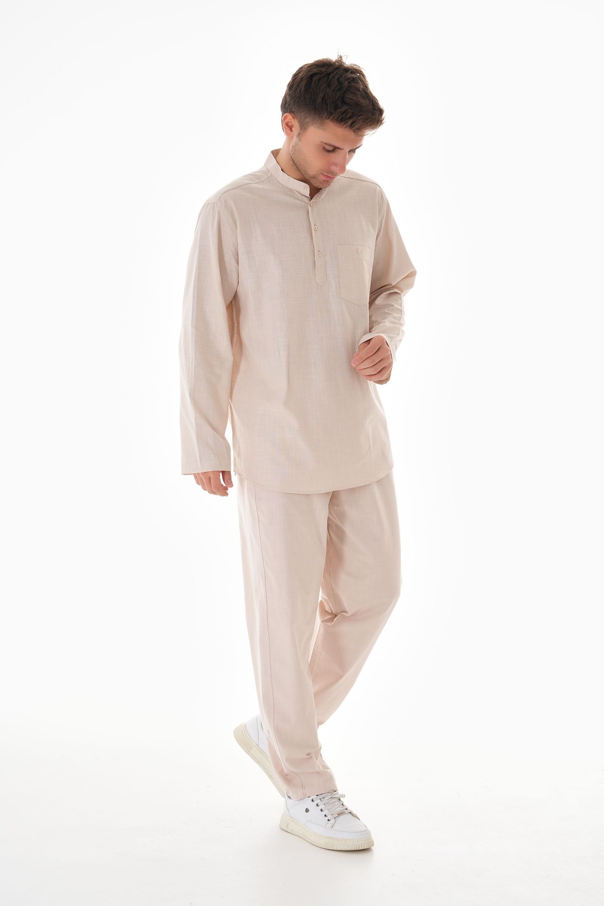 BESEDU-Hajj and Umrah Linen Trousers with Elastic Waist 3