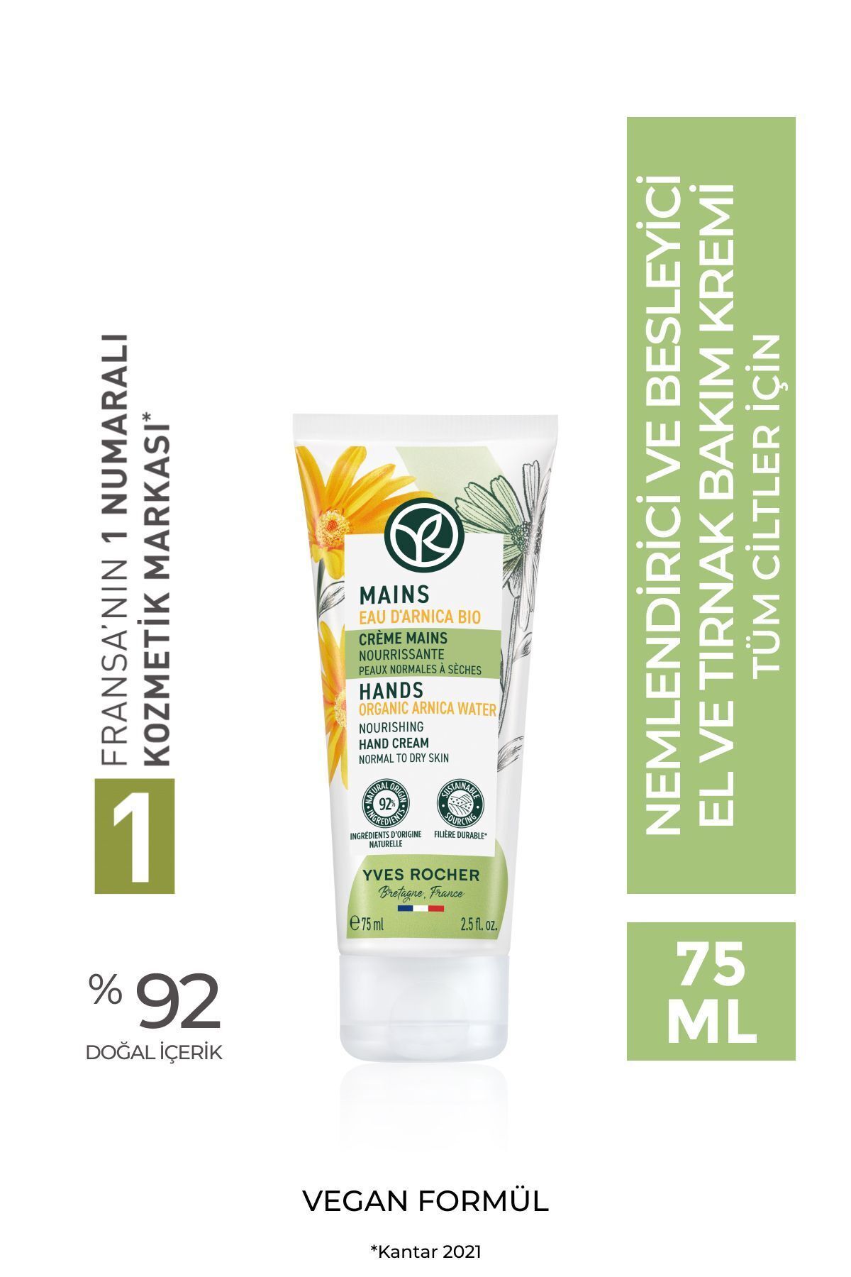 Yves Rocher Çok Kuru Ciltler İçi El ve Tırnak Bakım Kremi 75 ML