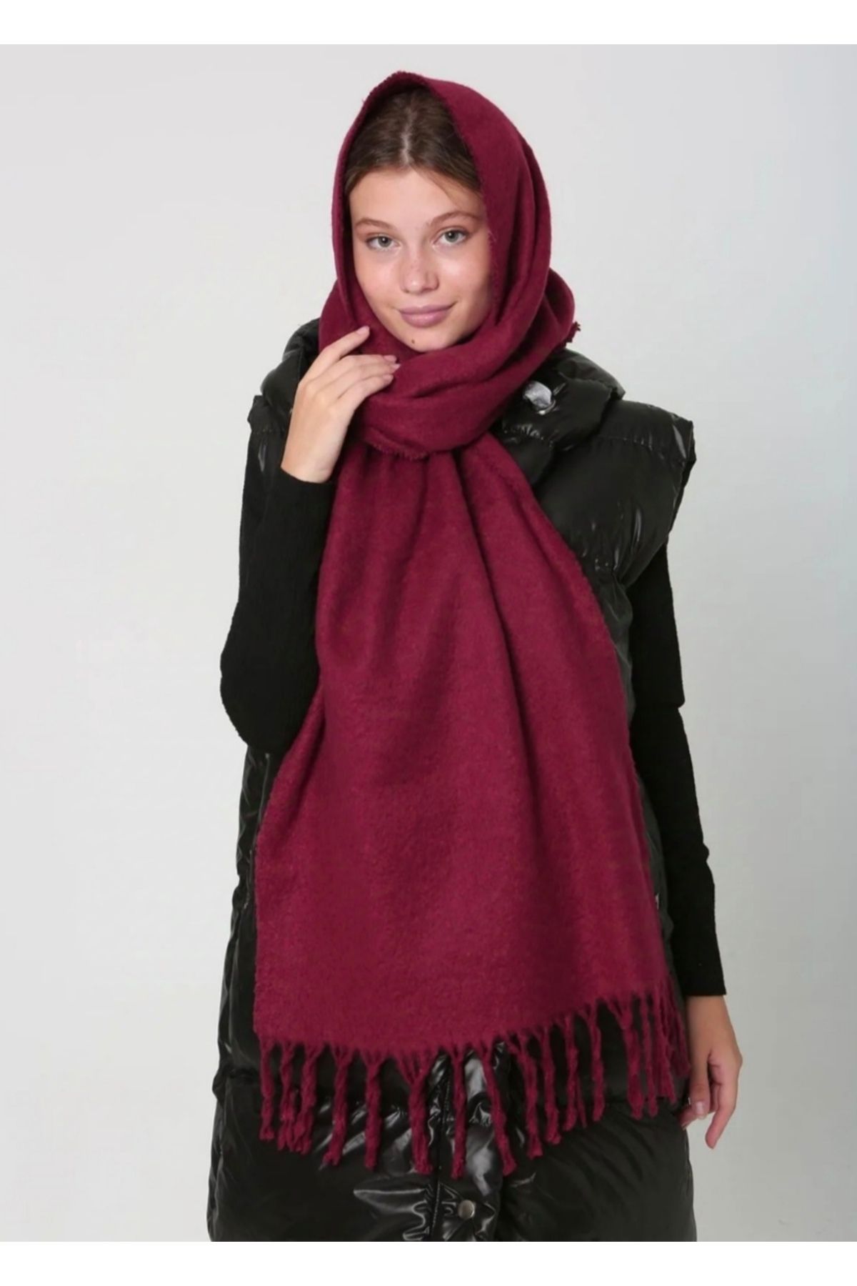 FRESCO SCARFS-Soft Textured Colorful Square Patterned Scarf Shawl Shoulder Shawl 4