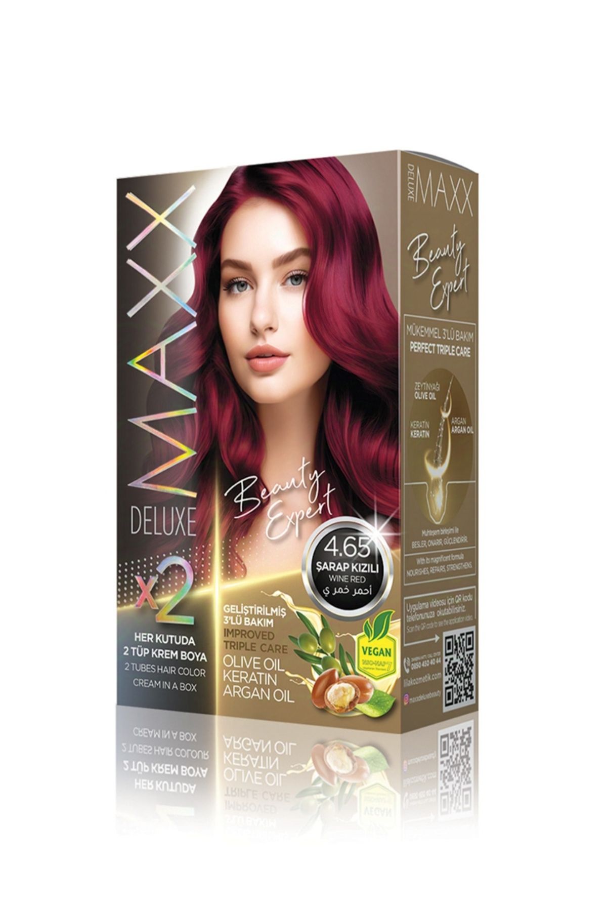 MAXX DELUXE Beauty Expert 4.65 Şarap Kızılı Set Boya