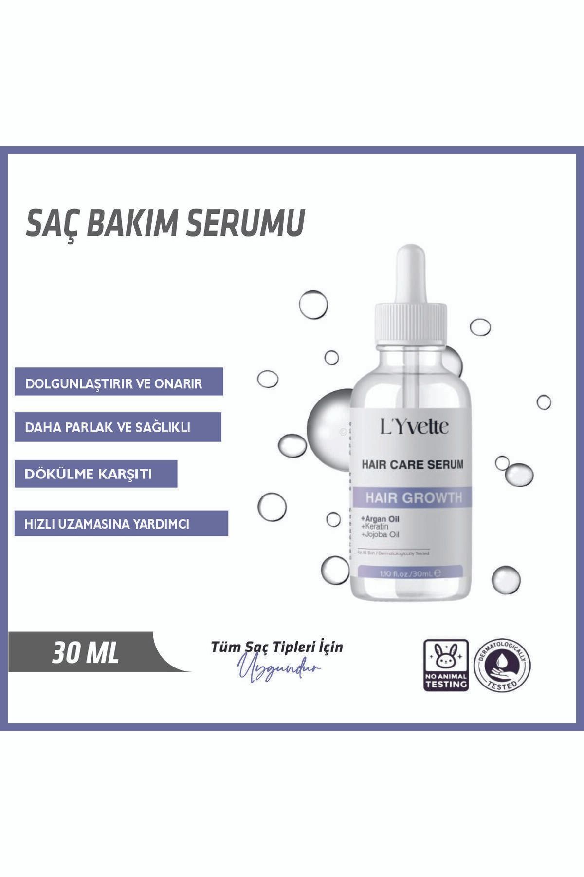 LYvette Yavaş Uzayan Ve Aşırı Yıpranmış Saçlar Için Saç Uzatma Serumu Argan Ve Keratin Özlü-4