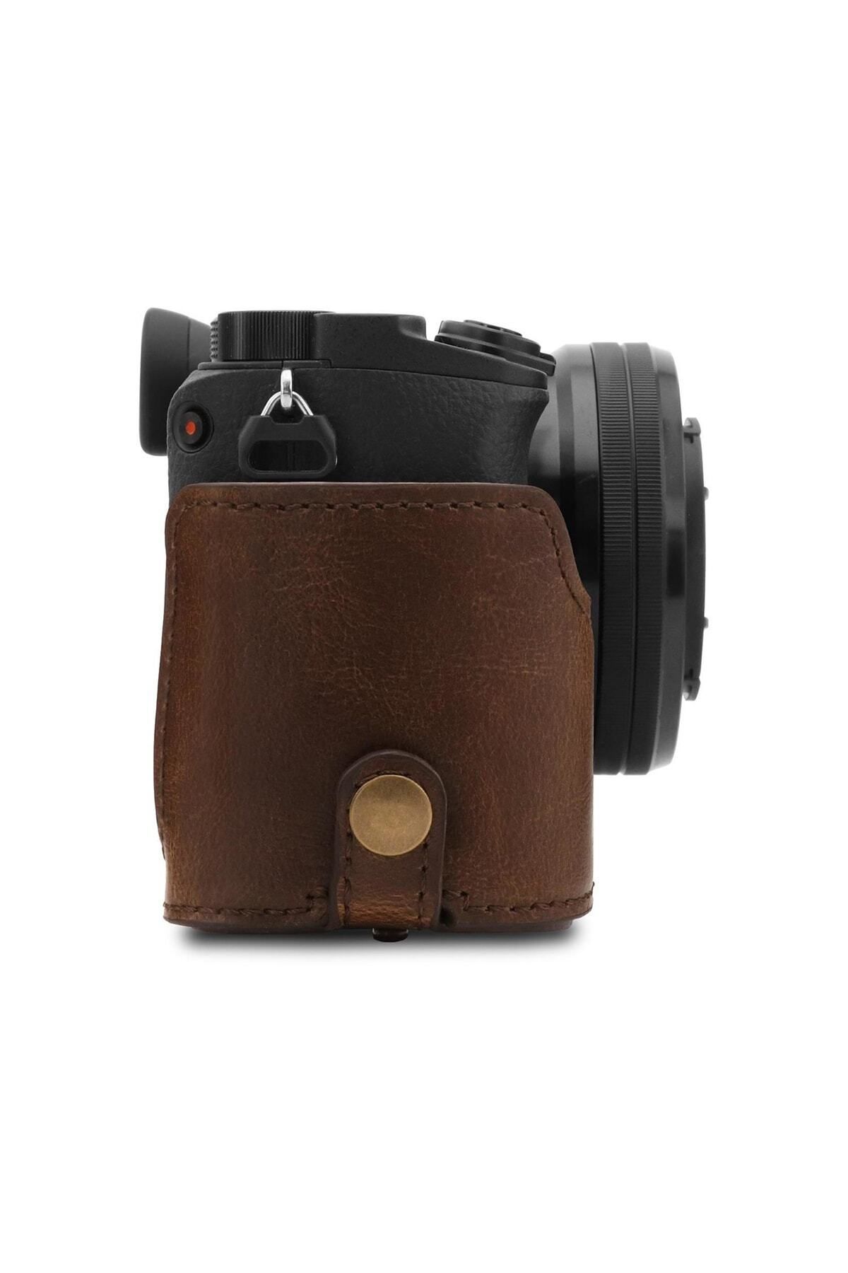 لوازم جانبی کیف چند رنگ مردانه و زنانه Brown Sony Alpha A6400 18 135 میلی متر دوربین چرمی مصنوعی OttoAngelino