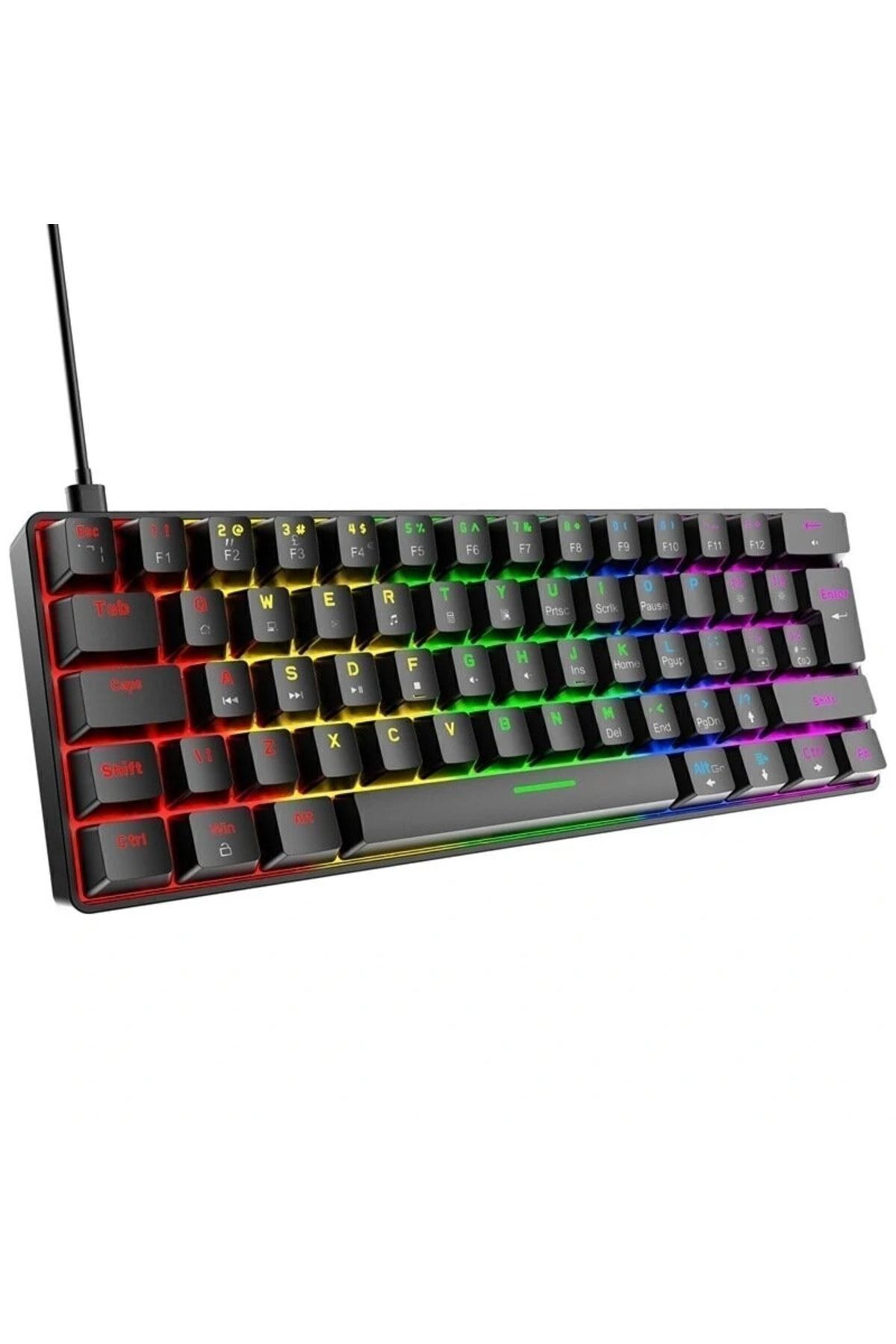 Sarftech T60 Rgb Siyah App Uygulamalı Kırmızı Red Switch Rgb Klavye Kablolu Gaming Oyuncu Klavyesi-5