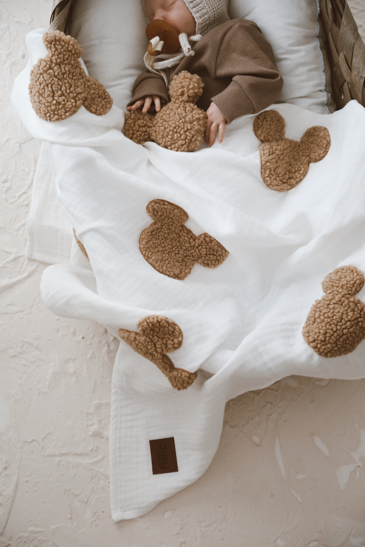 dery baby TAŞIMAK SİHİRDİR Teddy-Dört Kat Müslin Ekru Souris Battaniye fotoğrafı 6 (önizleme)