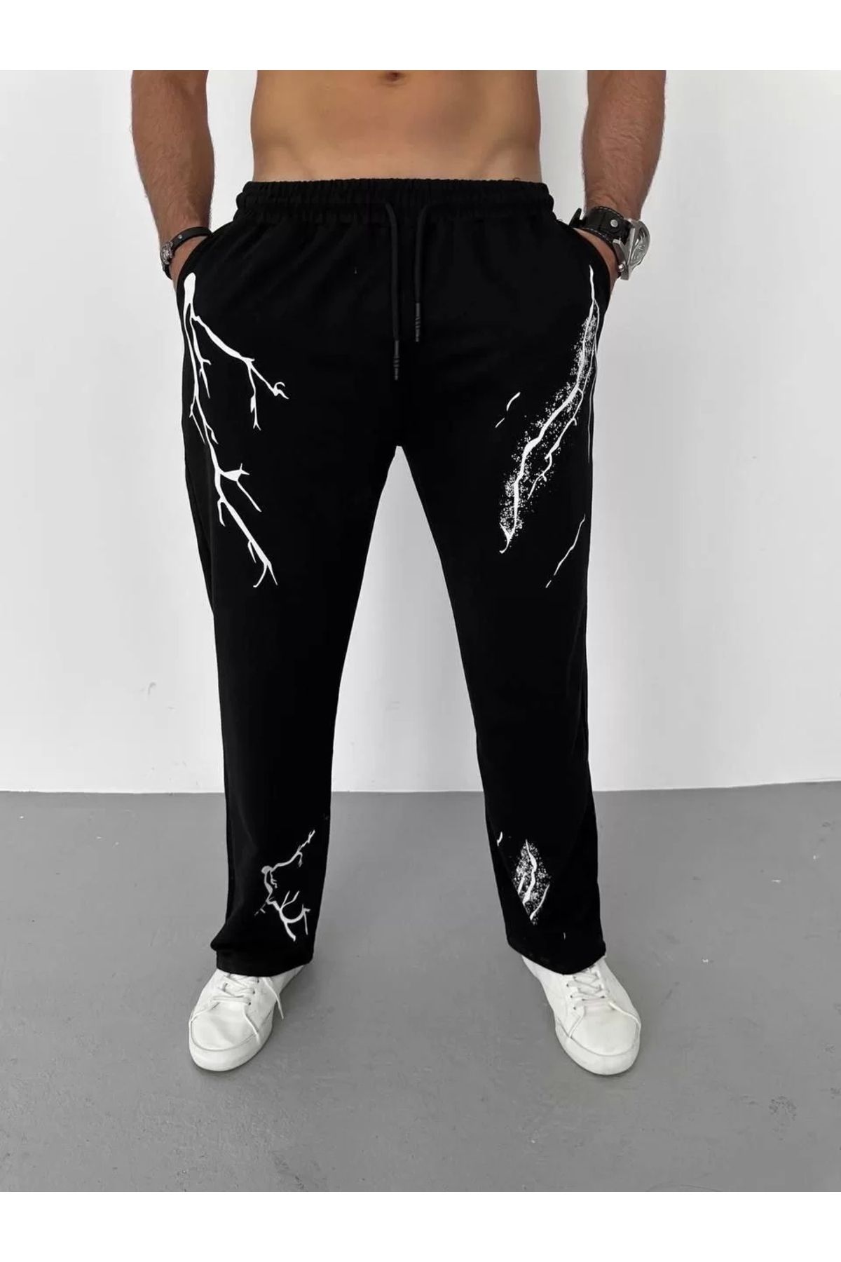 CVS Unisex Dijital Baskılı Eşofman Altı - Siyah