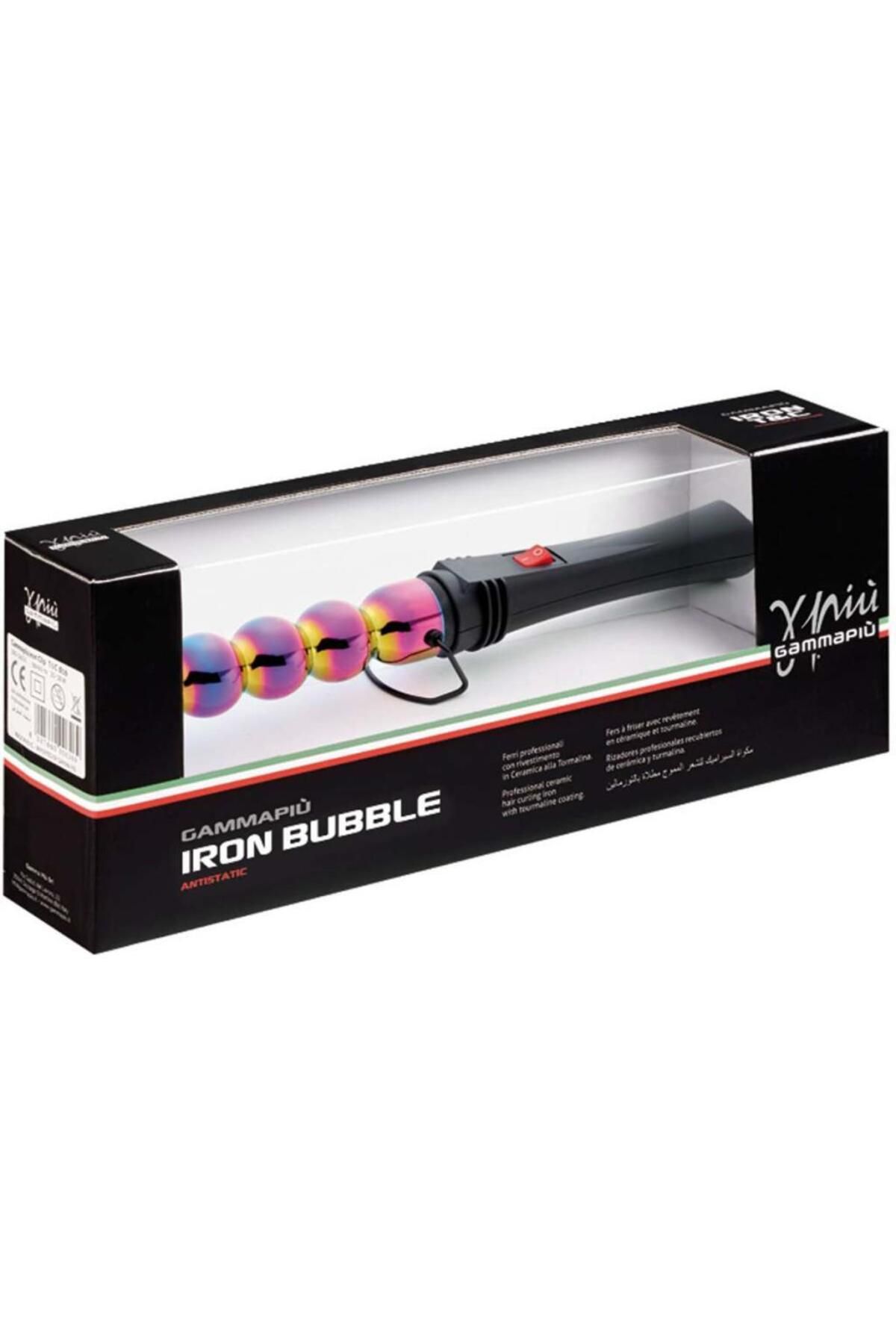 Gamma Piu-Iron Bubble Rainbow 025 Curling Iron Curling Iron 2