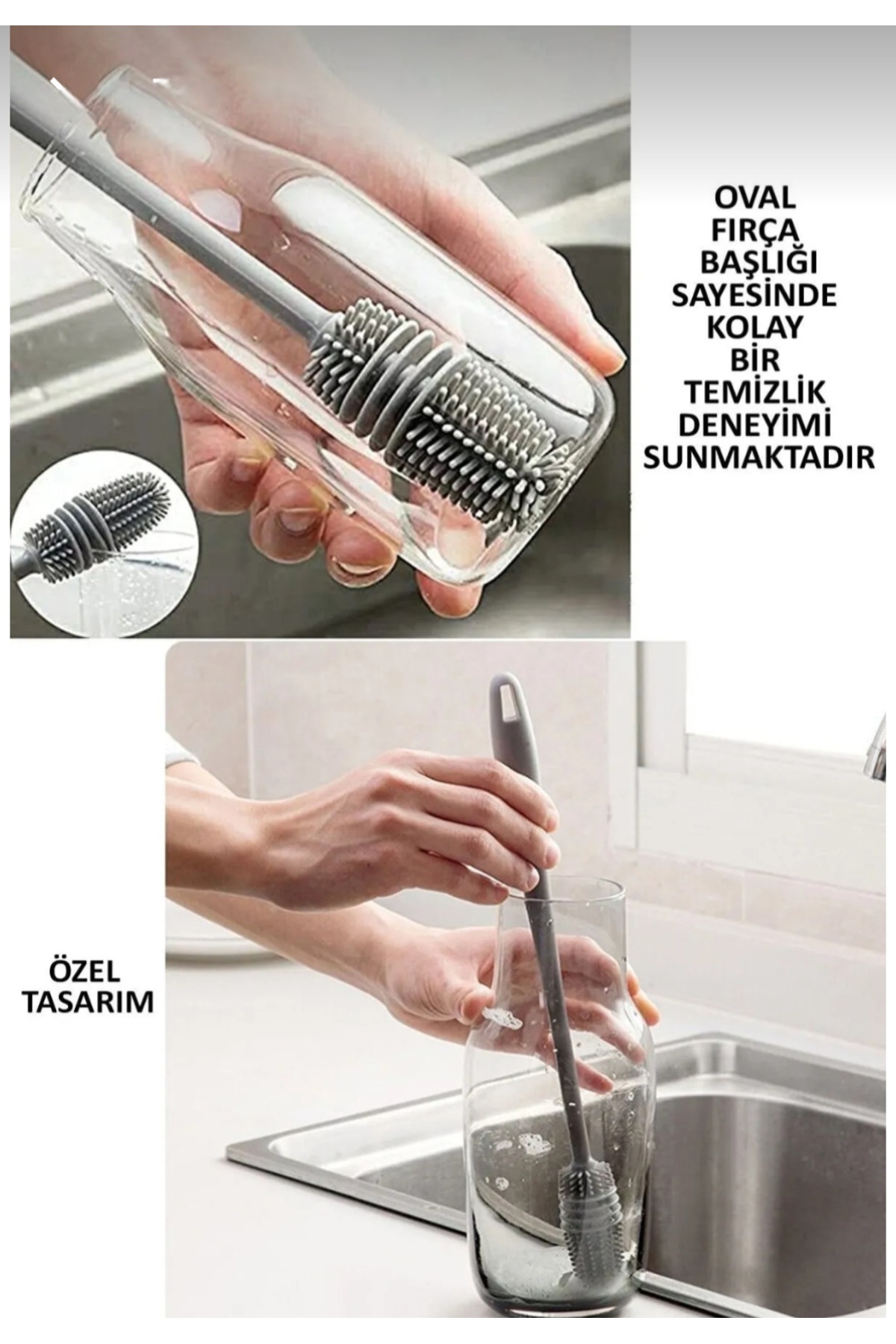 stilsenin34 Silikon Fırça Matara Biberon Emzik Temizleyici Kavanoz Termos Suluk Yağ Şişe Temizleme Fırçası fotoğrafı 2 (önizleme)