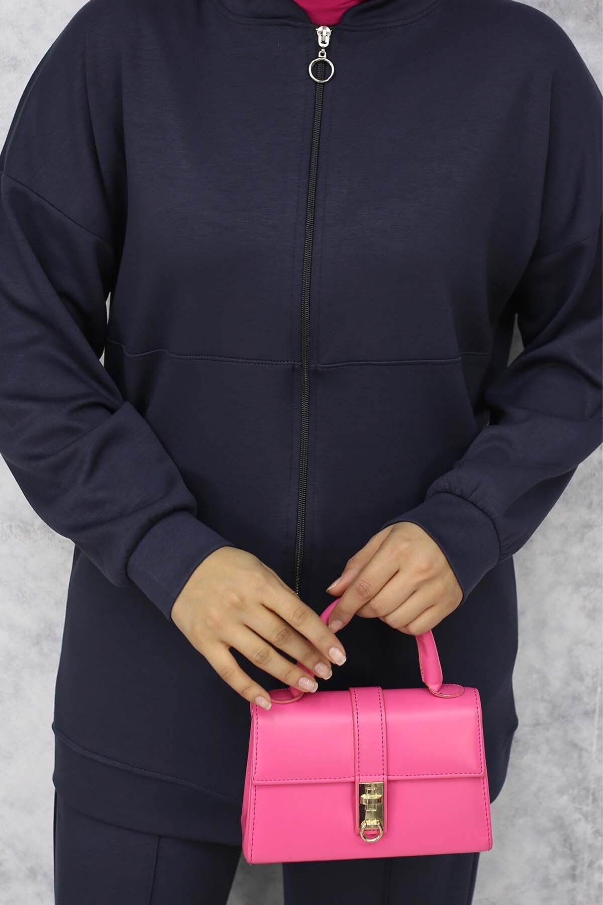 giyze-Zippered Double Suit Anthracite 3344 3