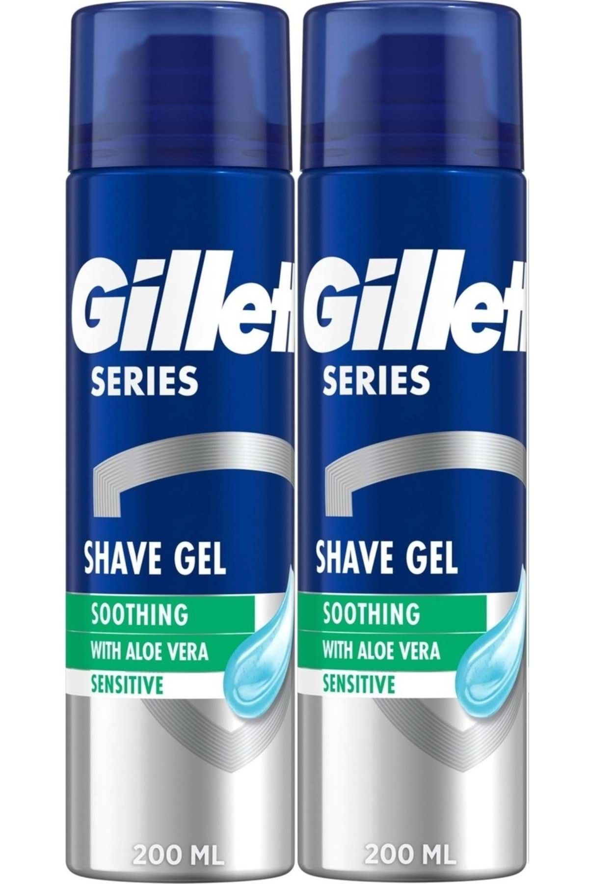 Gillette Traş Jeli Series 200ML Sensitive/Hassas/Yeşil (2PK*200ML)