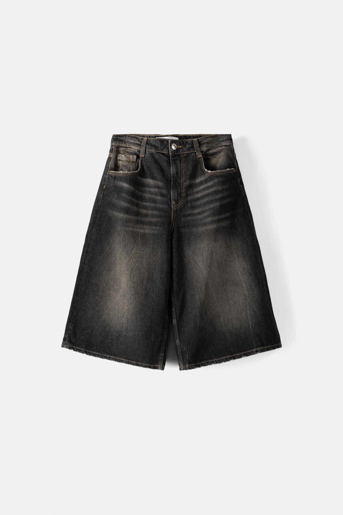 Bershka-Baggy denim Bermuda shorts 3