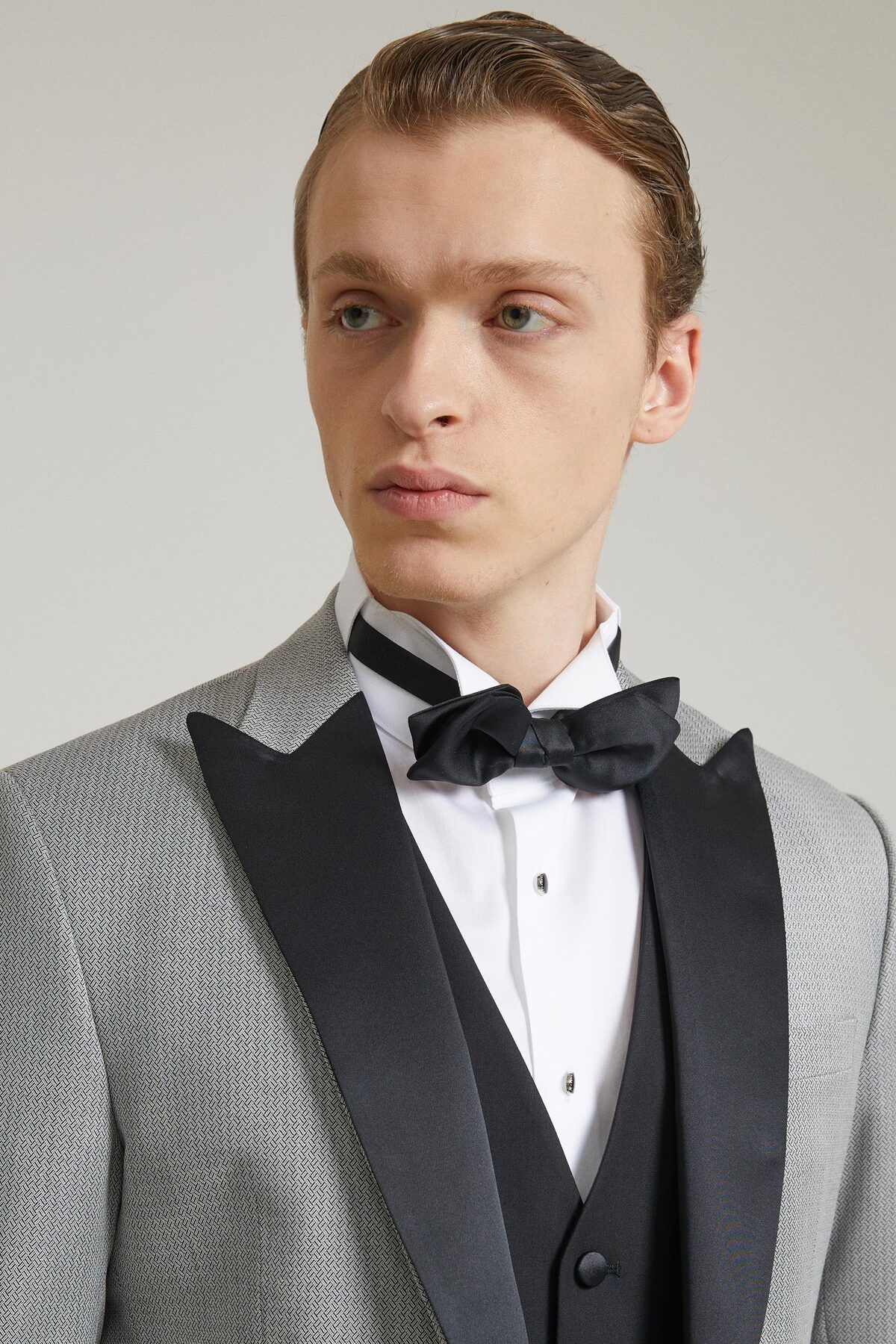 اسموکینگ خاکستری مردانه لباس تیمی و FIT SLIM GRAY D'S Damat