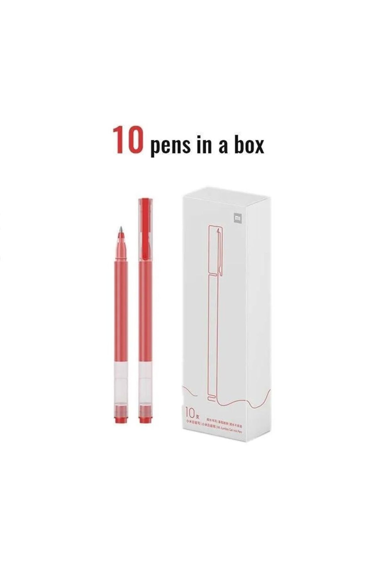 Xiaomi-High-Capacity Gel Pen 10-Pack BHR8863GL - Red 2