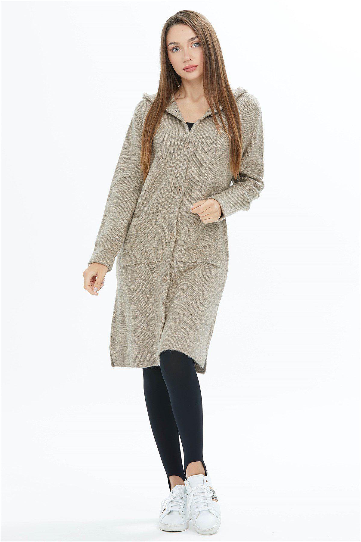 Two Mail-Long Mink Jacket - Hooded 3