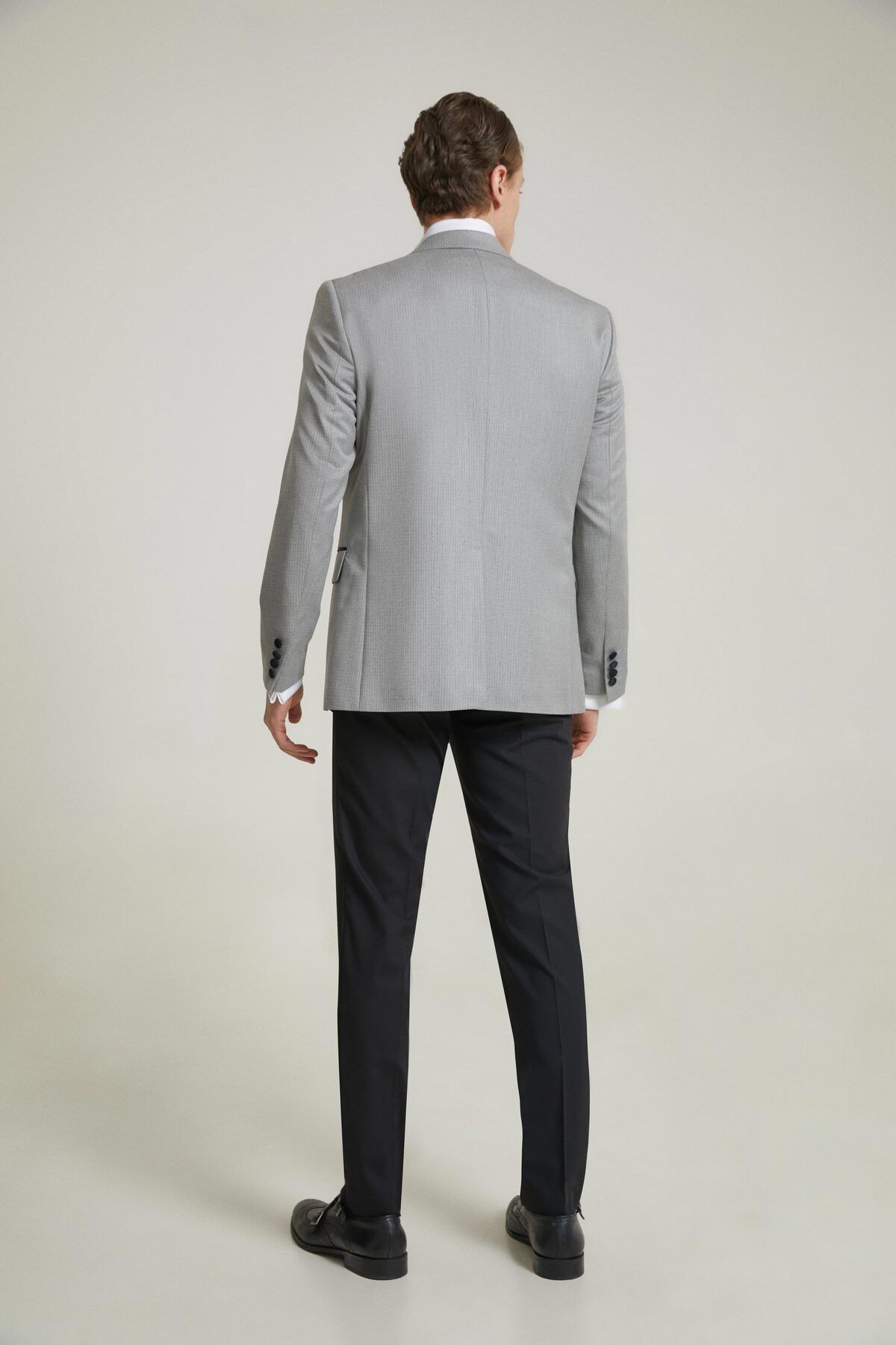 اسموکینگ خاکستری مردانه لباس تیمی و FIT SLIM GRAY D'S Damat