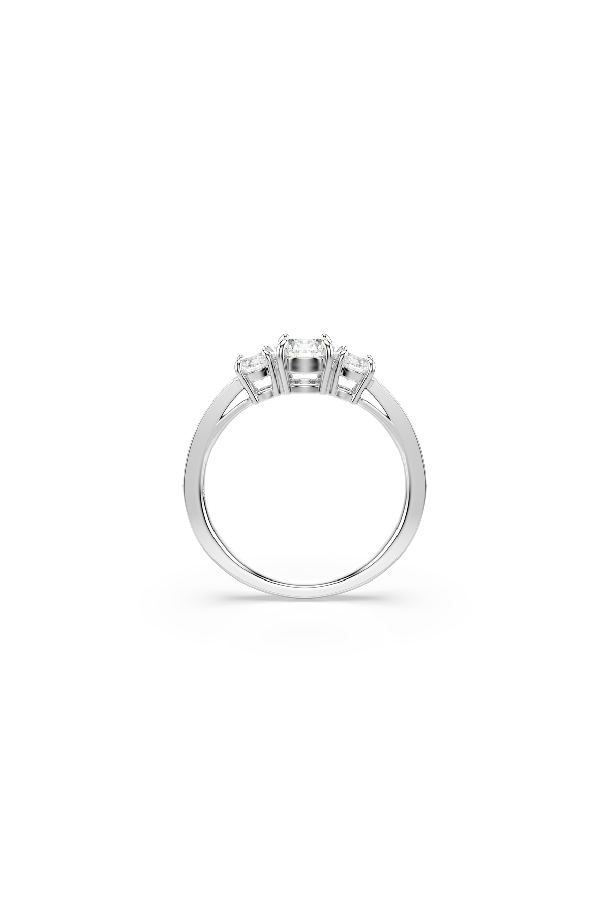 Swarovski Stilla Attract Yüzük, Yuvarlak kesim, Beyaz, Gümüş