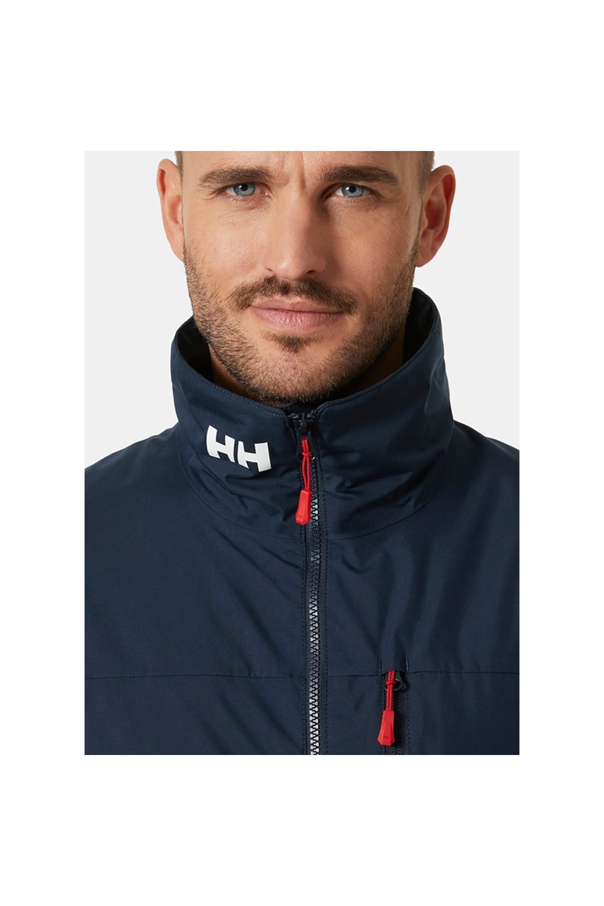 Helly Hansen-سترة بقلنسوة باللون الأزرق الداكن للرجال من Crew Midlayer 2 3