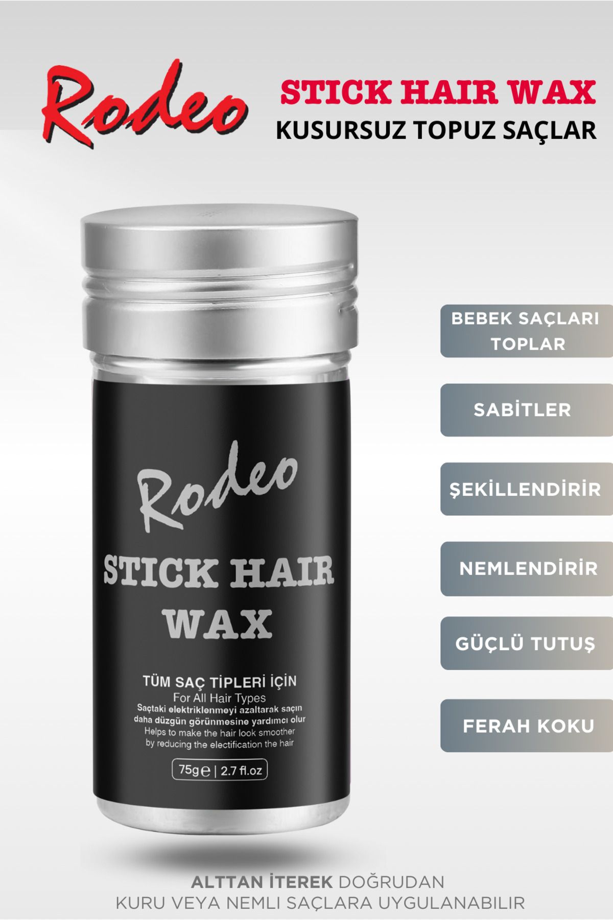 Hair Stick Wax 75 Gr , Saç sabitleyici ve Şekillendirici