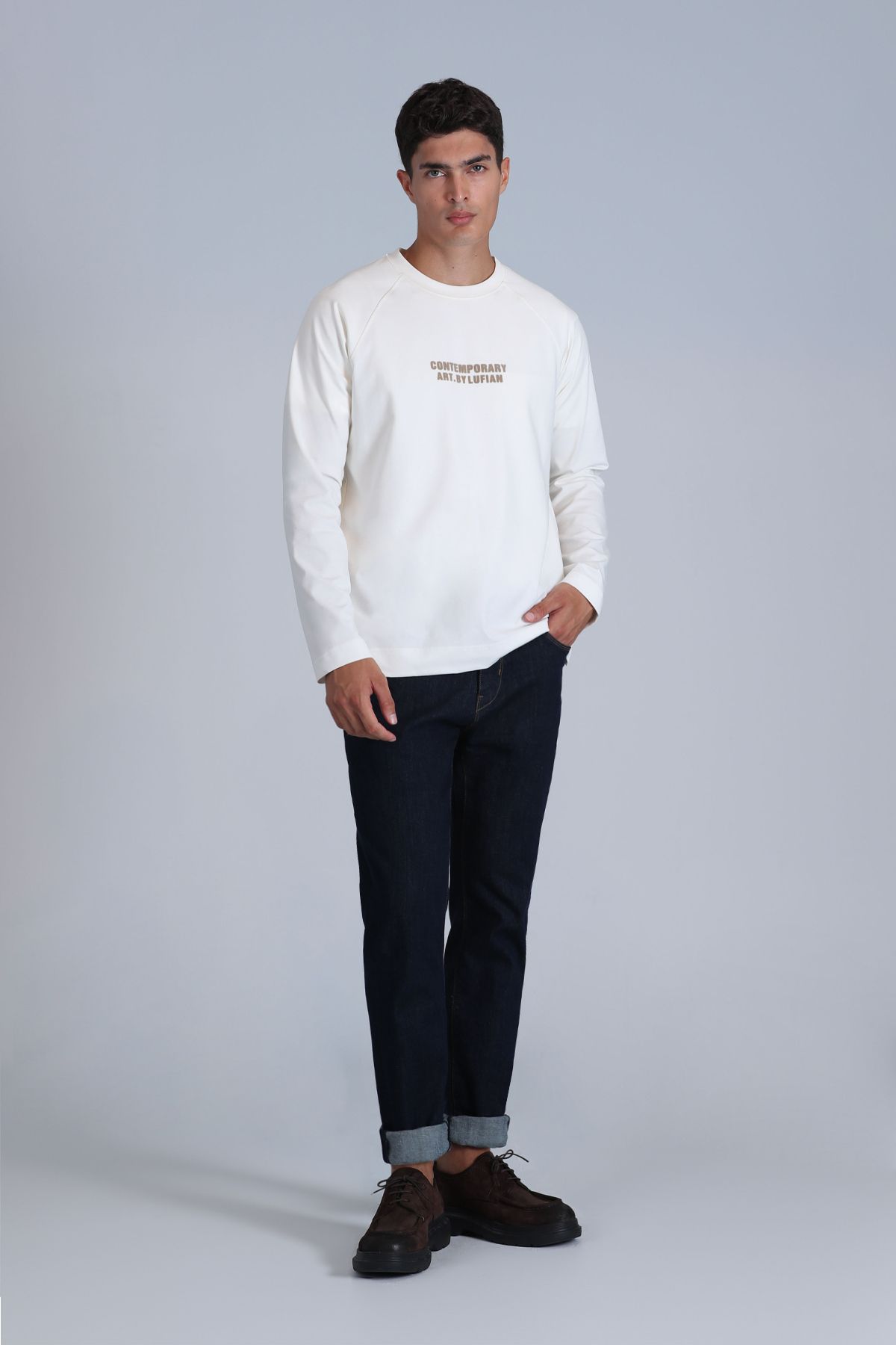 Lufian-Holly Men's Long Sleeve T-Shirt Off White 2