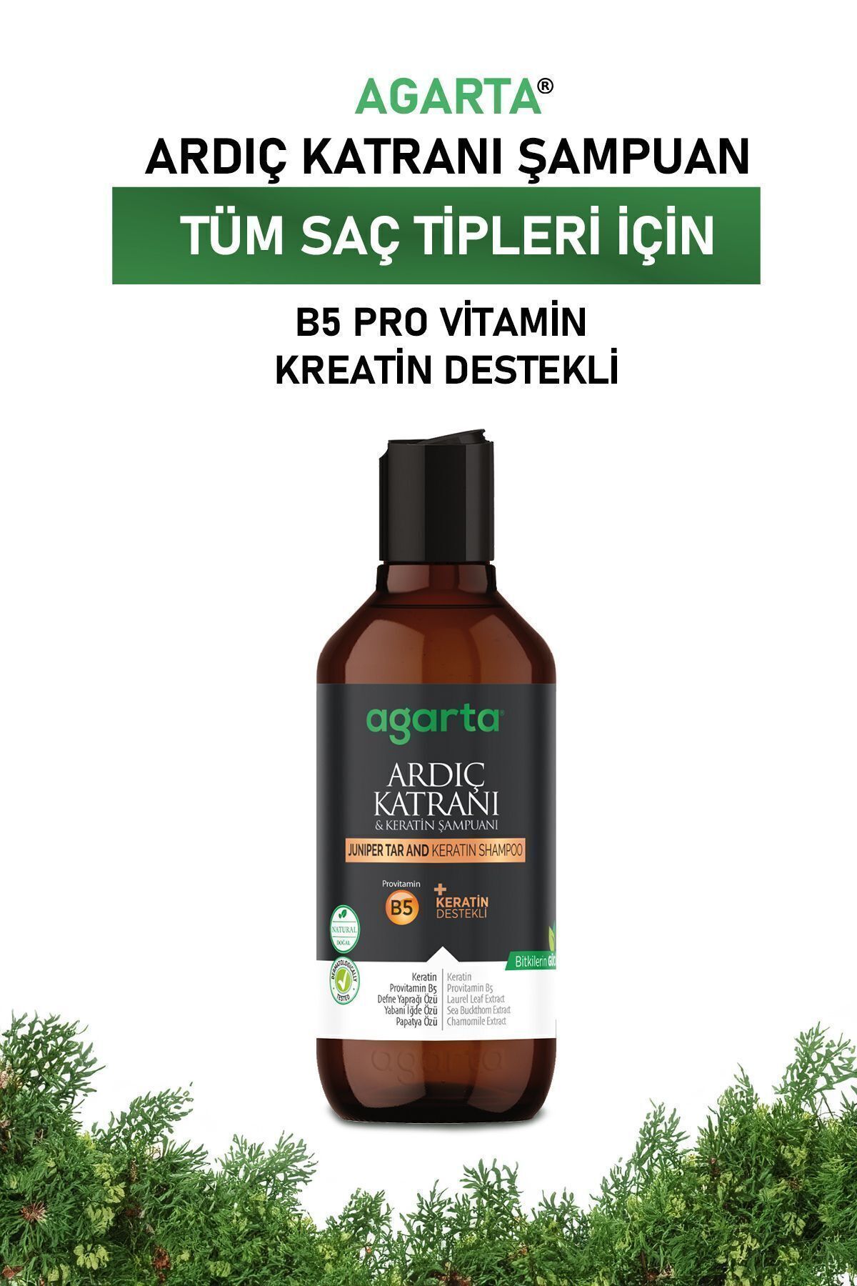 Agarta Ardıç Katranı Ve Keratin Şampuanı - Saç Egzaması-saç Dökülme Kepek Karşıtı 400 Ml-3