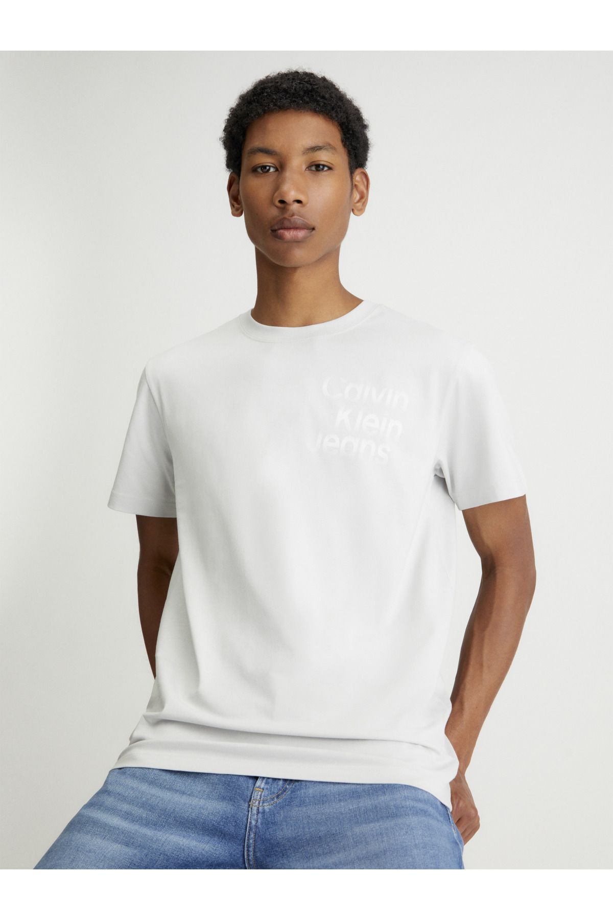 Calvin Klein-Logo Printed Short Sleeves T-Shirt 6