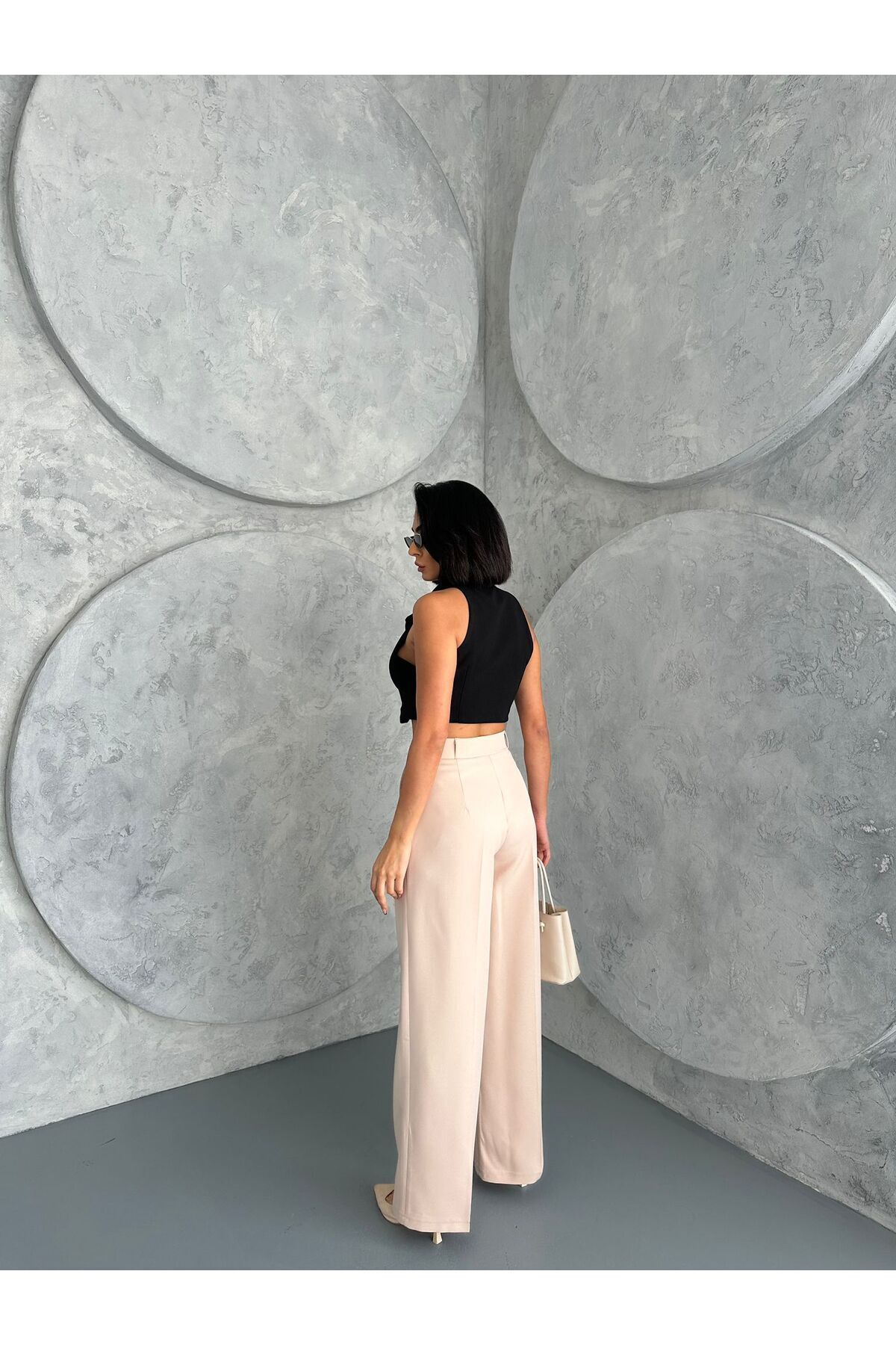Zeo Basic-Παντελόνι ZEO BASIC Palazzo Non-Texted Oversize - Original Cut 5