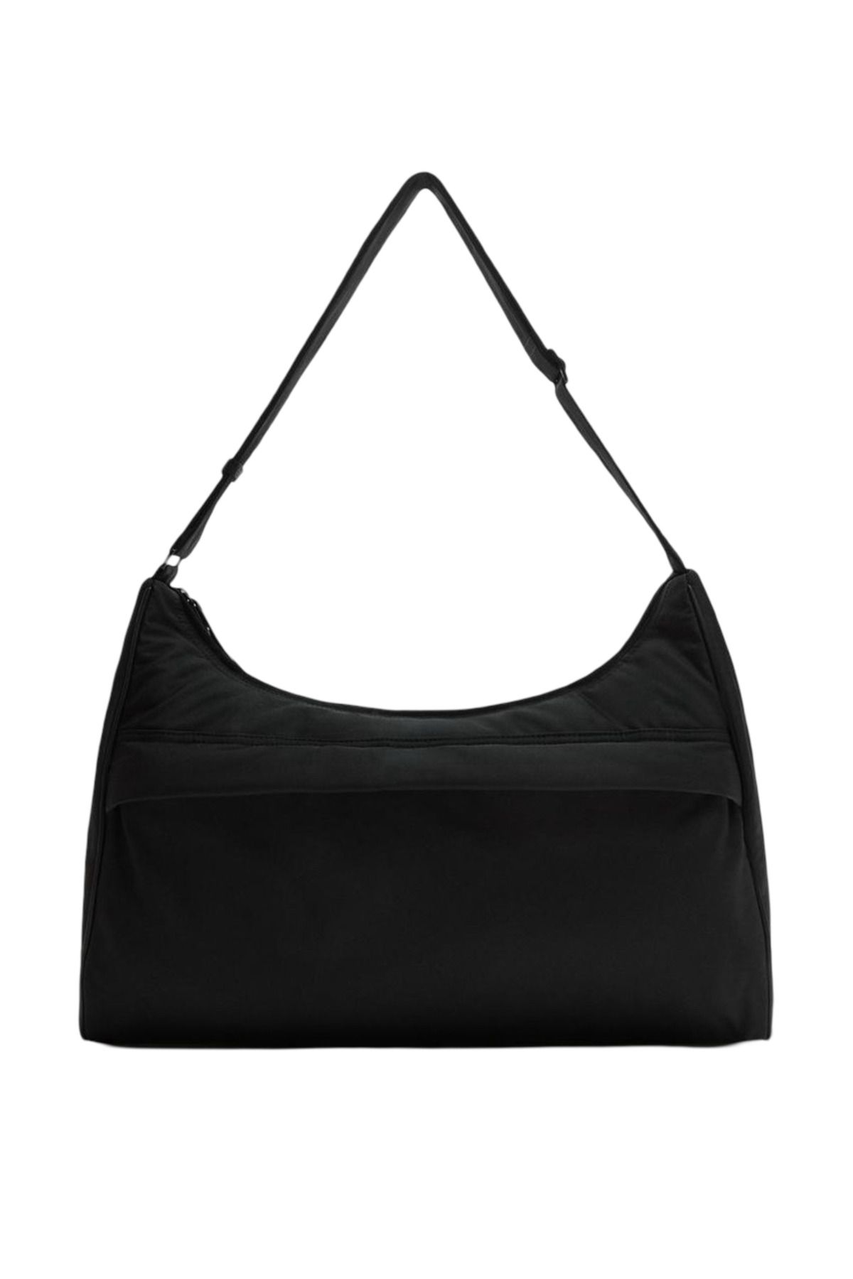 کیف شانه ای مشکی مردانه نایلونی نر اورجینال Zara