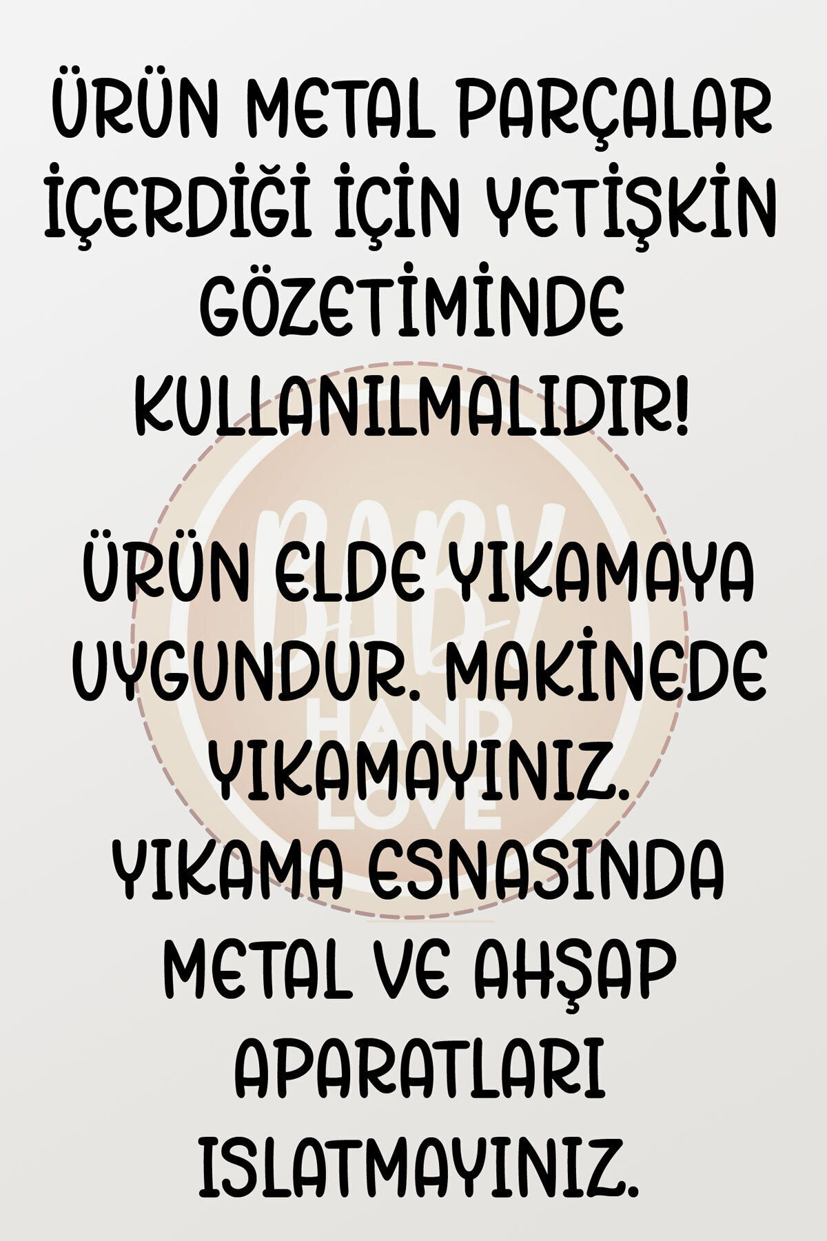 BABYHANDLOVE İsimli Ahşap Klipsli  Ekru Emzik Askısı fotoğrafı 6 (önizleme)