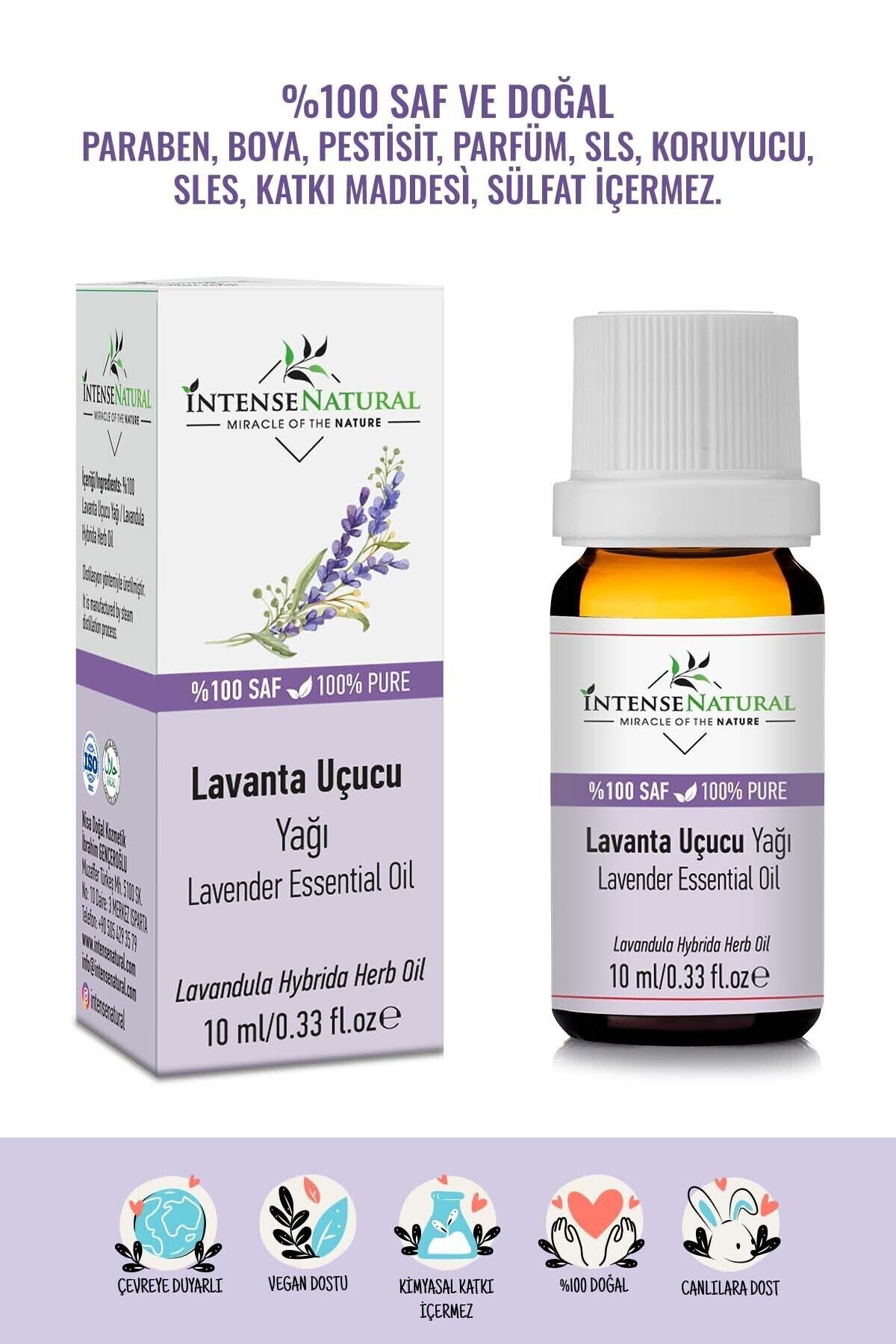 İntense Natural Lavanta Uçucu Yağı 10 ml %100 Saf Ve Doğal Lavender Essential Oil