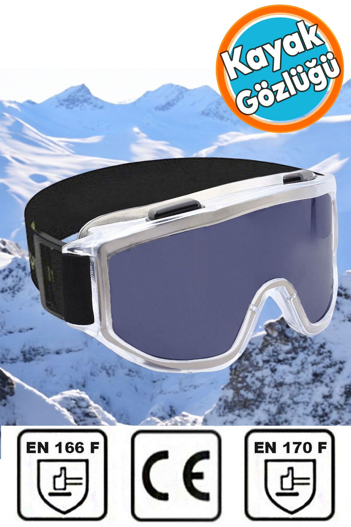 NZB Kayak Gözlüğü Güneş Kar Gözlük Füme Snowboard Glasses Ekonomik Gözlük