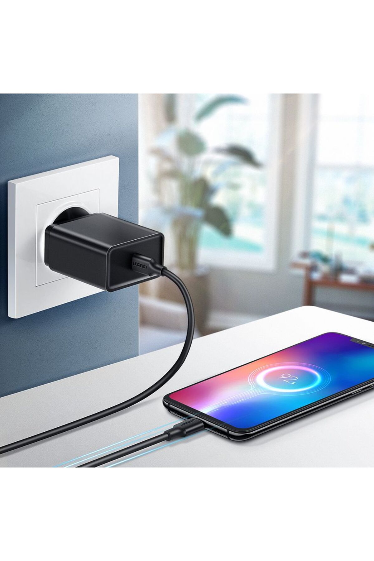 Ugreen-كابل شحن ومزامنة بيانات USB-C إلى USB-C بطول 1 متر - أسود 2