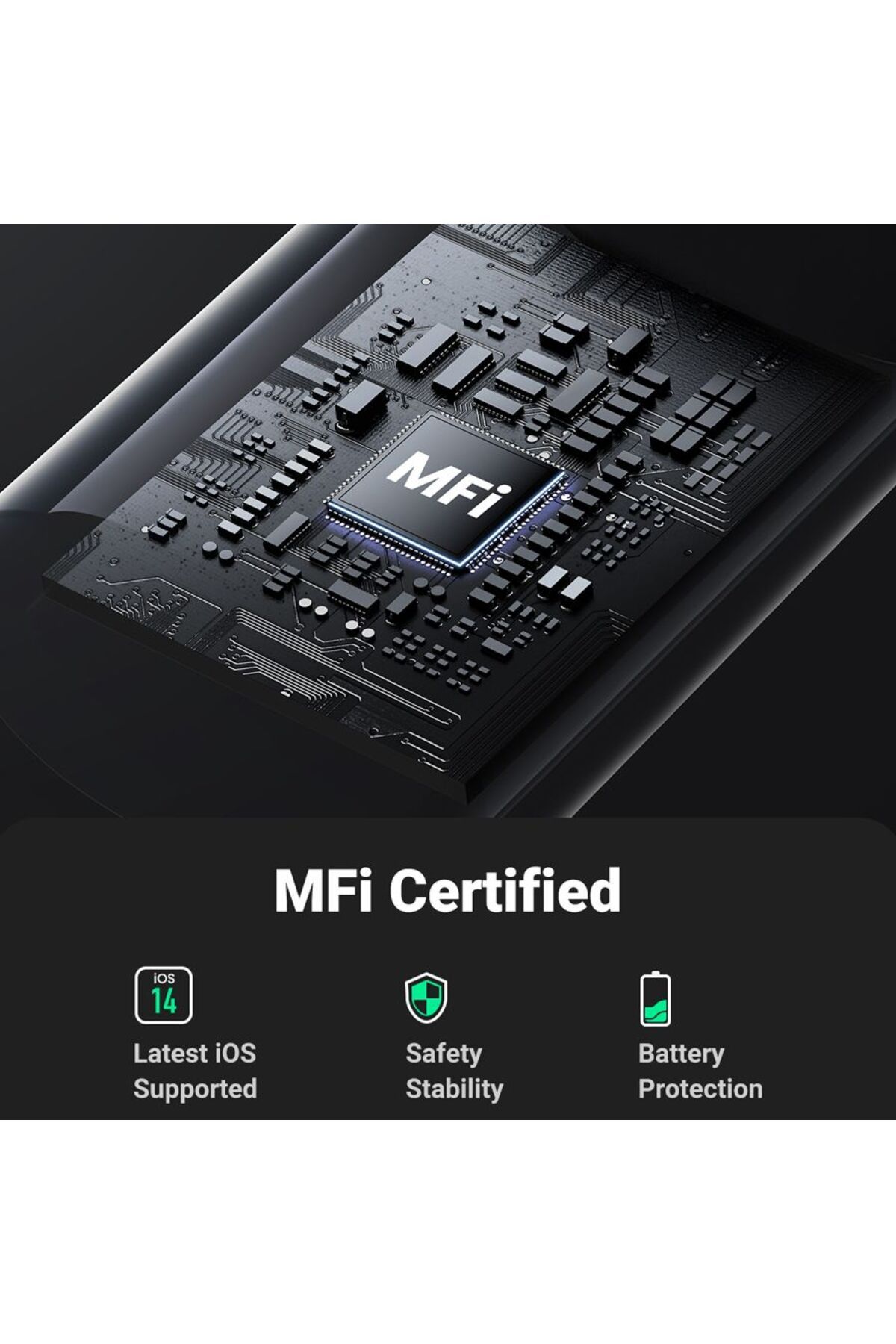 Ugreen-كابل شحن ومزامنة بيانات USB-C إلى Lightning بطول 1 متر - أبيض 4