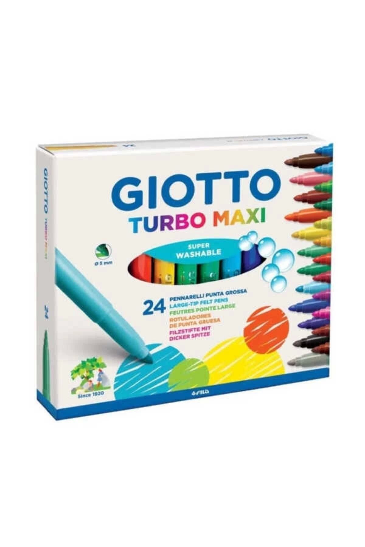 Giotto Turbo Maxi 24lü Keçeli Boya Kalem Seti / 455000