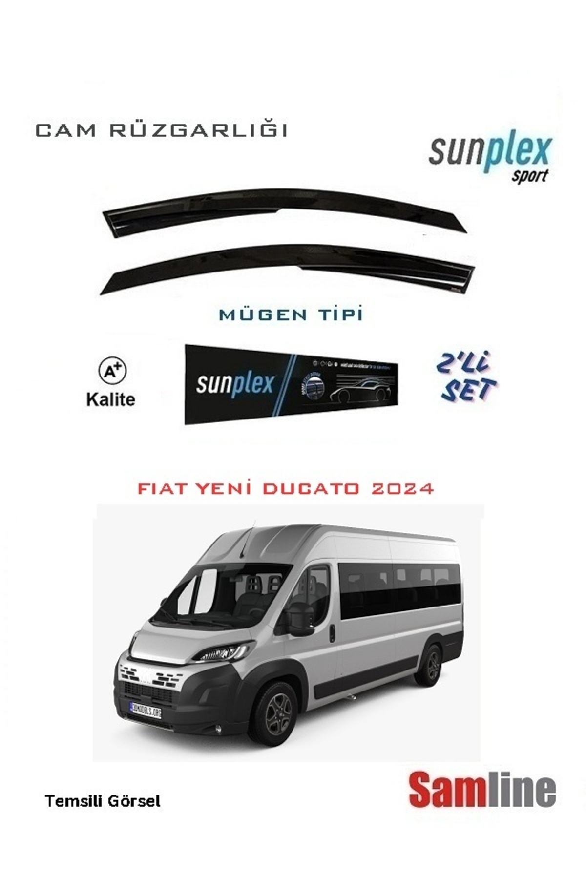 SUNPLEX Fİat Yeni Ducato Minibüs 2024 Modeller için Cam Rüzgarlığı ...