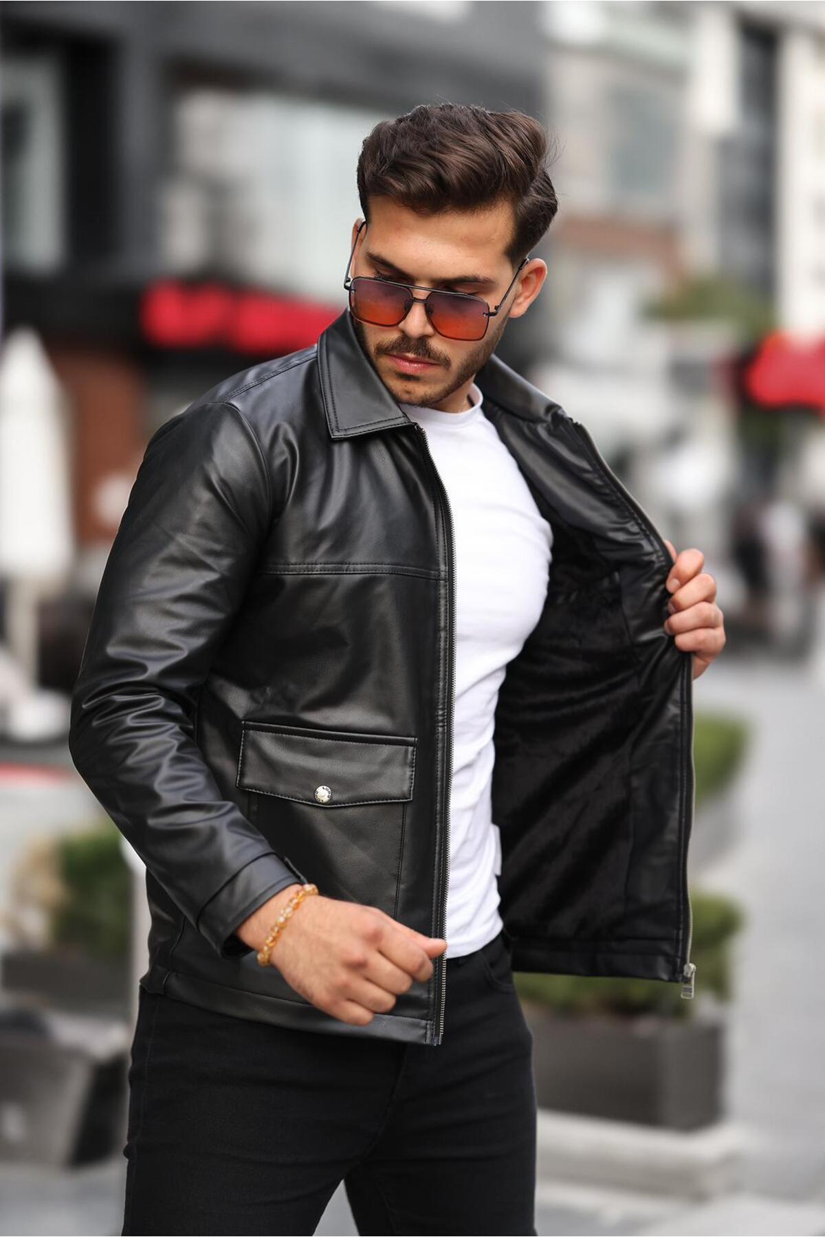 کت چرمی باریک مردانه LORD life