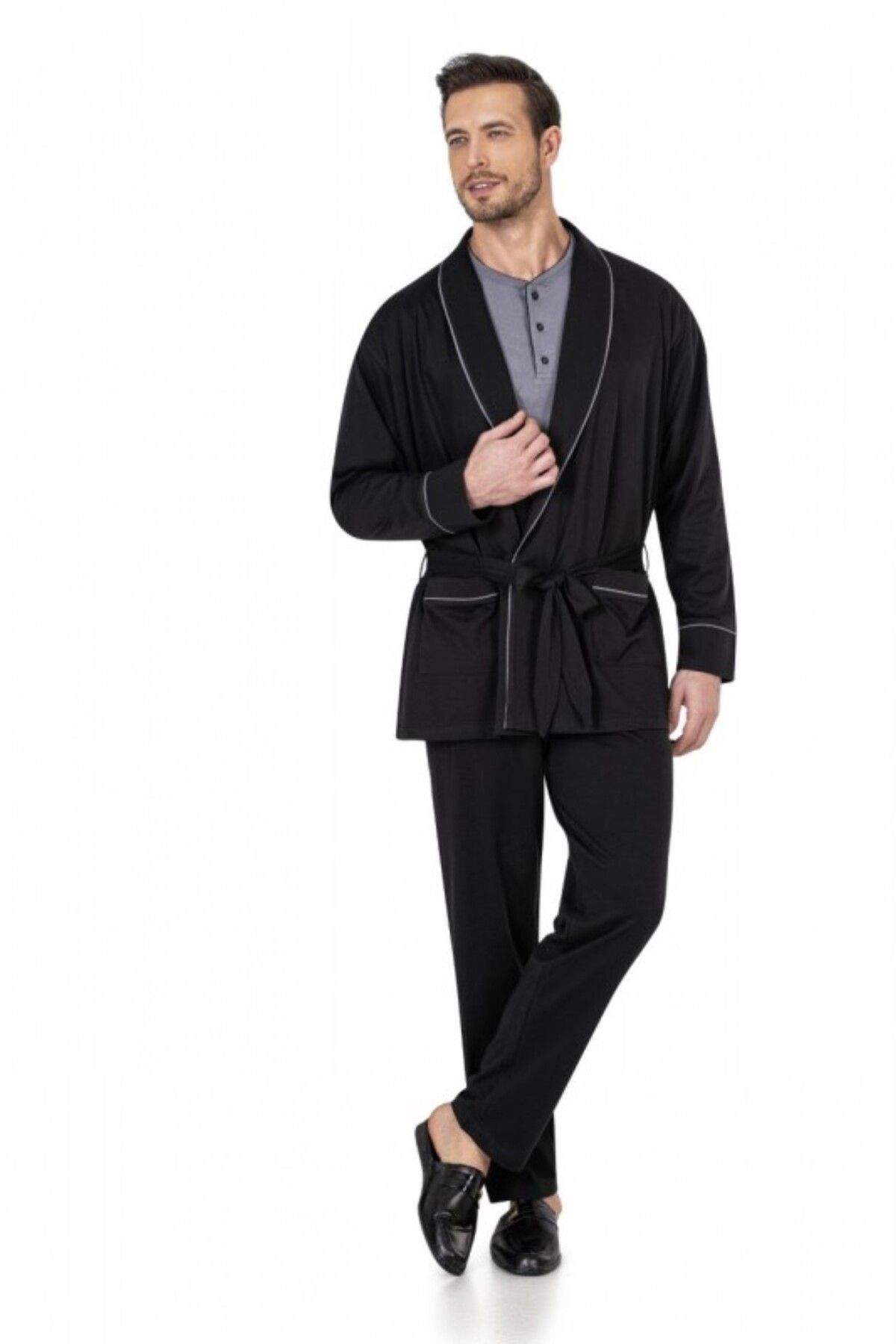 Pierre Cardin-Cotton Boxed Robotic-Pyjama-Sets-Boxer&Atlet-Socks 6-Piece Groom Dowry Set Q3U1O1K3.K1.A 1