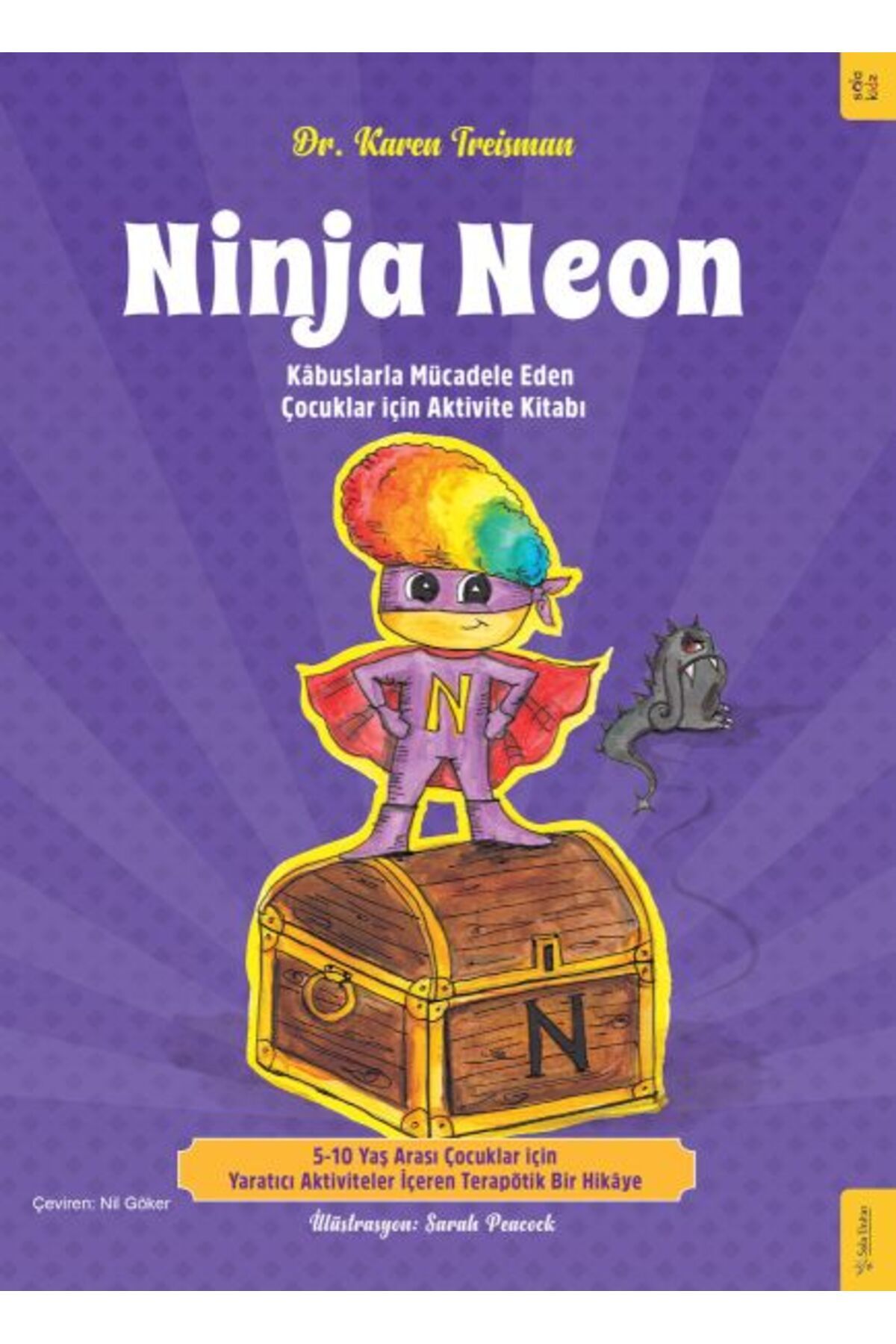 Sola Kidz Ninja Neon Kâbuslarla Mücadele Eden Çocuklar için Aktivite Kitabı