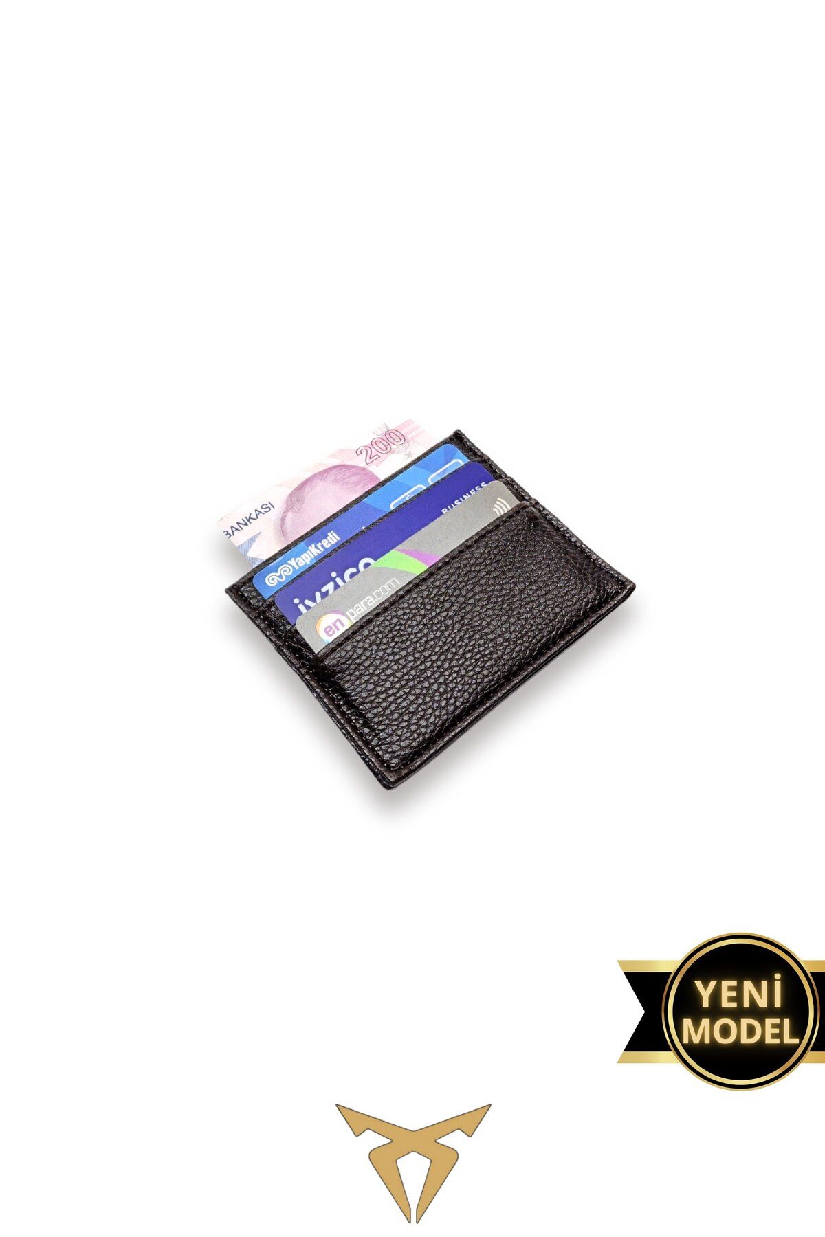 VANİLLA COLLECTİON-Super Thin Leather Credit Card and Business Card Holder Brown 1