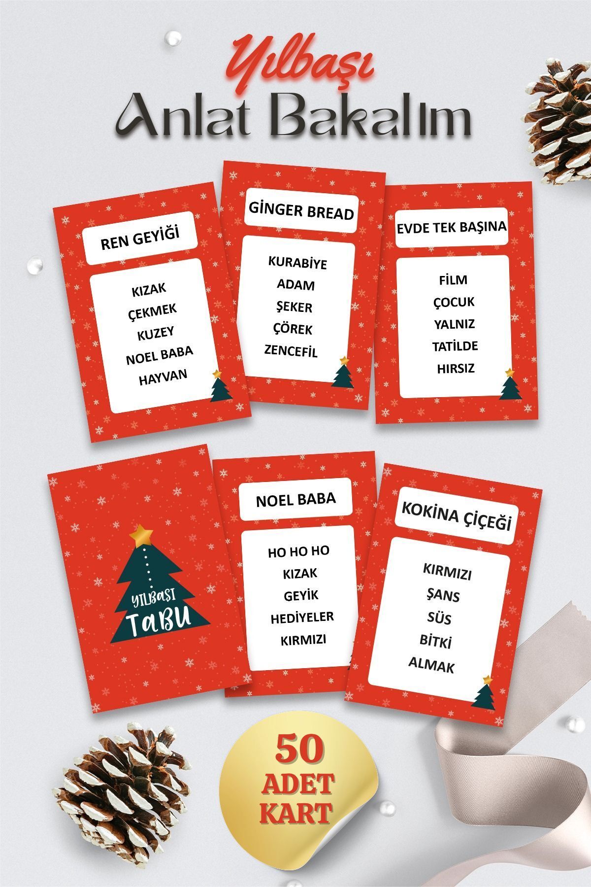 Metranya-New Year's Concept Taboo and Zom Party Shot Game Set of Two, Christmas Card Game, Let's Tell It, Drinking Game 3
