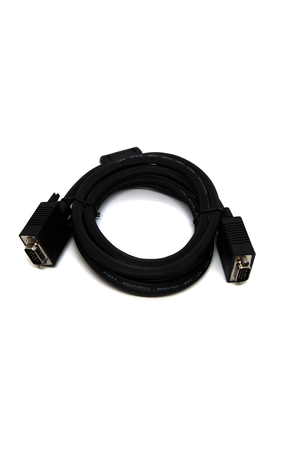 evimdeyokyok Beek VGA Monitör Kablosu, DSUB 15 erkek  DSUB 15 erkek, 3 metre, 3Coax/7C, AWG28, 2x ferrite filtrel