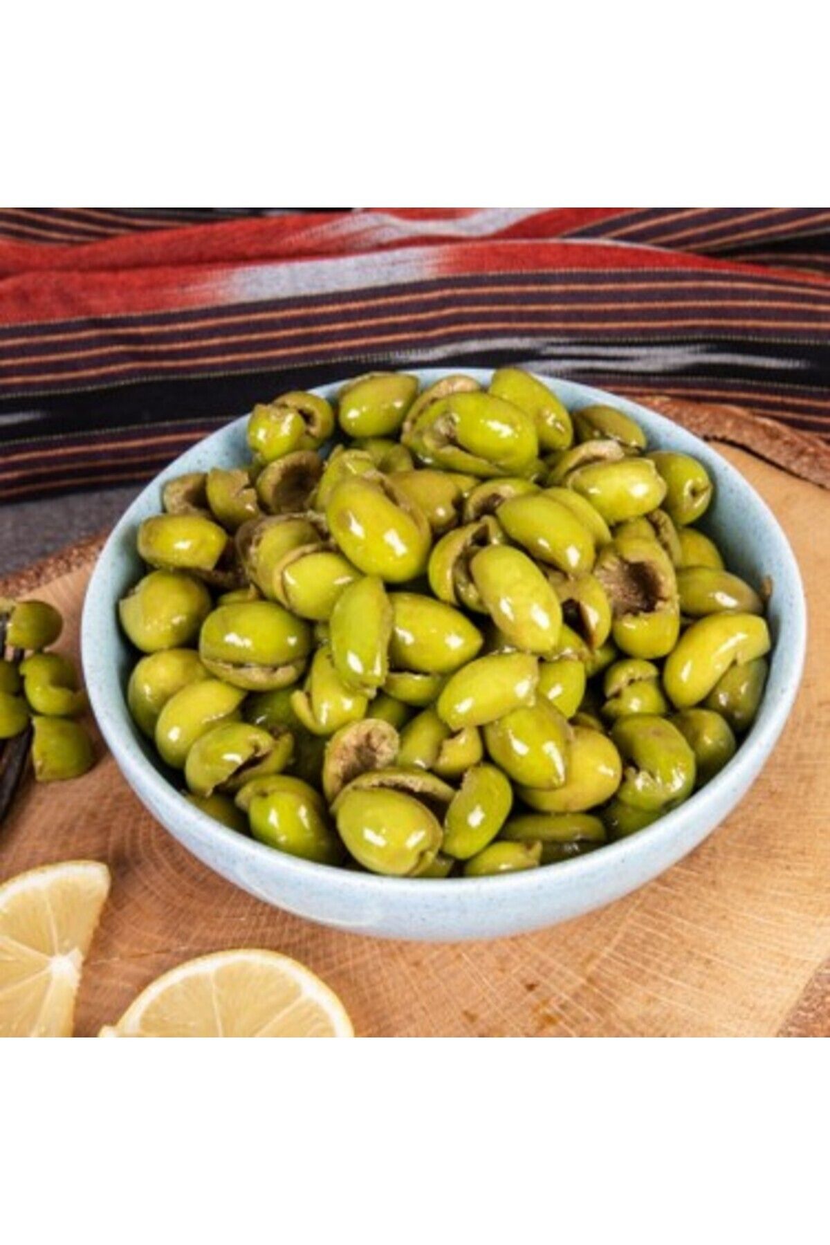 Antep Doğal Gıda Pazarı Yeni Sezon Çekirdeksiz Kırma Yeşil Zeytin 3 Kg