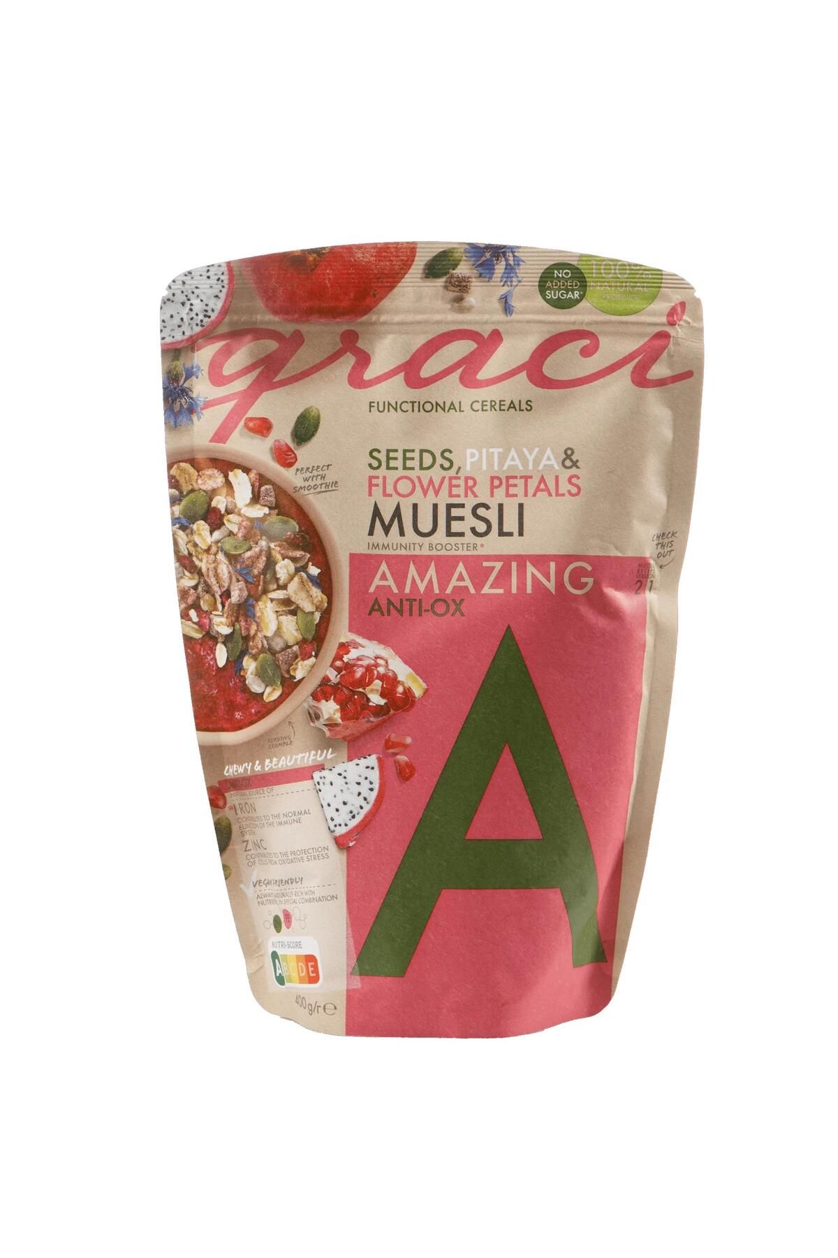 Graci Kahvaltılık Gevrek Müesli Kabak Çekirdeği Ve Narlı Amazing A 400 G E