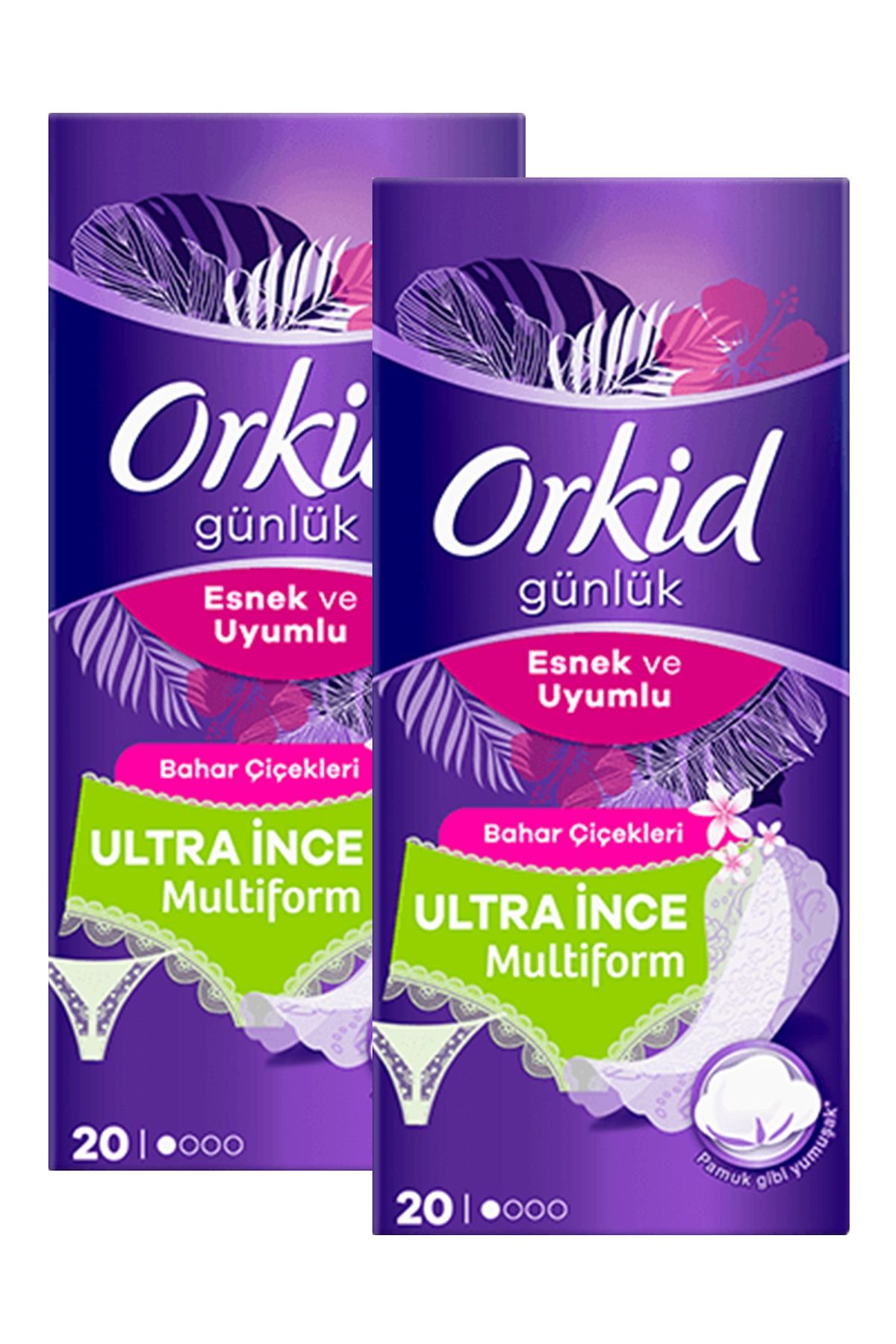 Orkid Günlük Yaprak Ultra İnce Multiform Ped 20 Adet 2'li