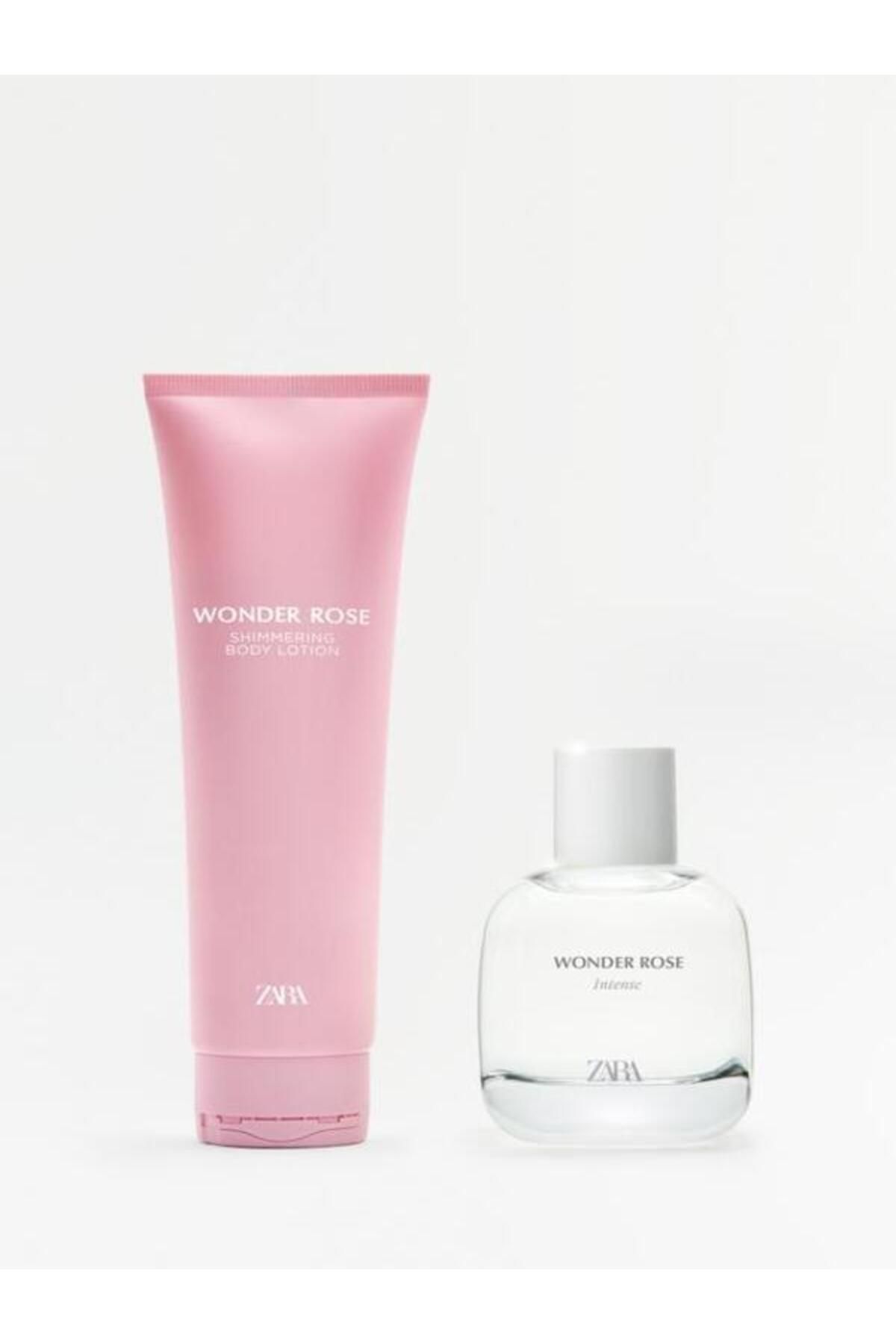 Wonder Rose Intense New Year Edp 90 ml (3.0 FL. OZ) Glitter Cream 150 ml (5.0 FL. OZ) Zara
