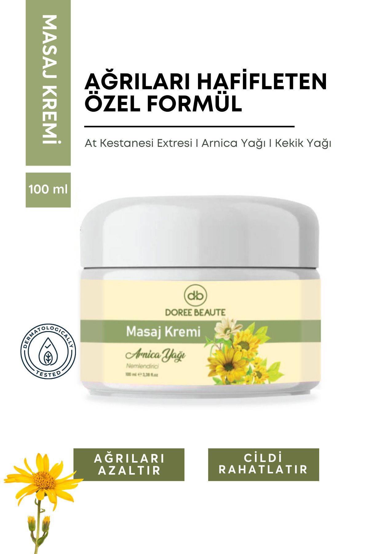 DOREE BEAUTE Ağrı & Masaj Kremi Arnica Yaglı Krem 100 ml