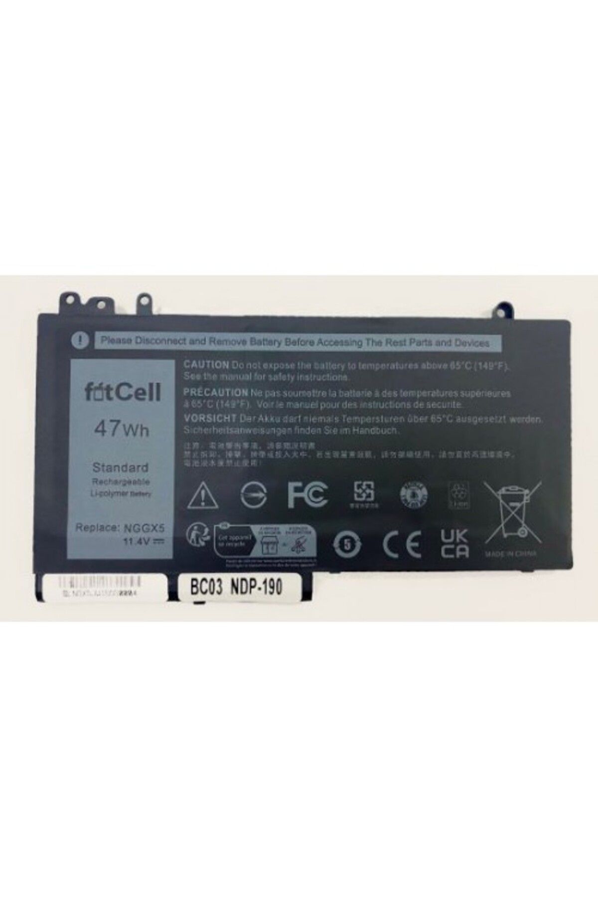 FITCELL Dell Latitude 11 3160 , Latitude 11 3150 uyumlu Notebook batarya -pil