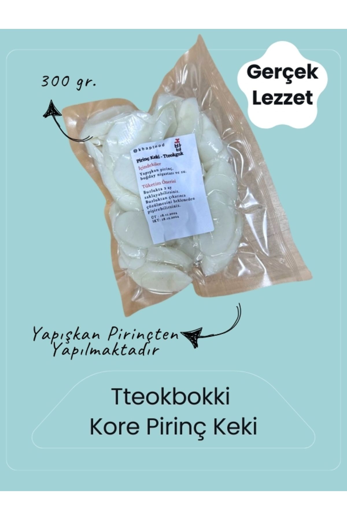 K Bap Food Tteokguk - Kore Pirinç Keki 300 Gr.