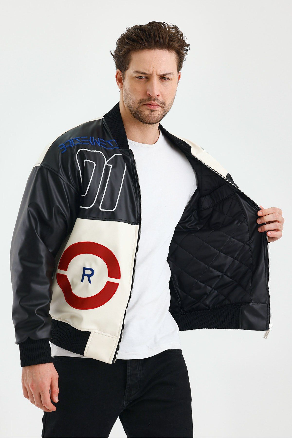İLKCET MODA-Unisex Jacket with Quilted Inside and Embroidery 3