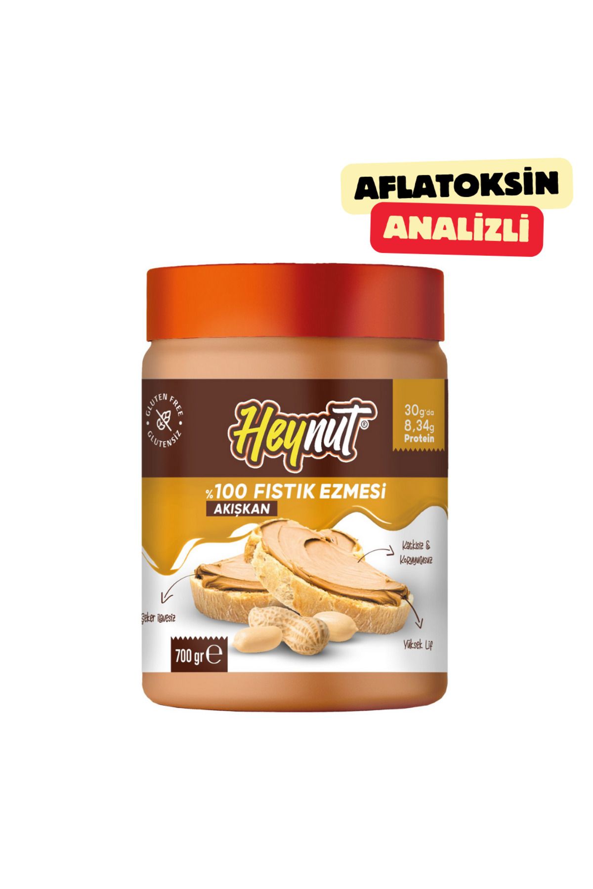 HEYNUT Sade Akışkan Fıstık Ezmesi 700g