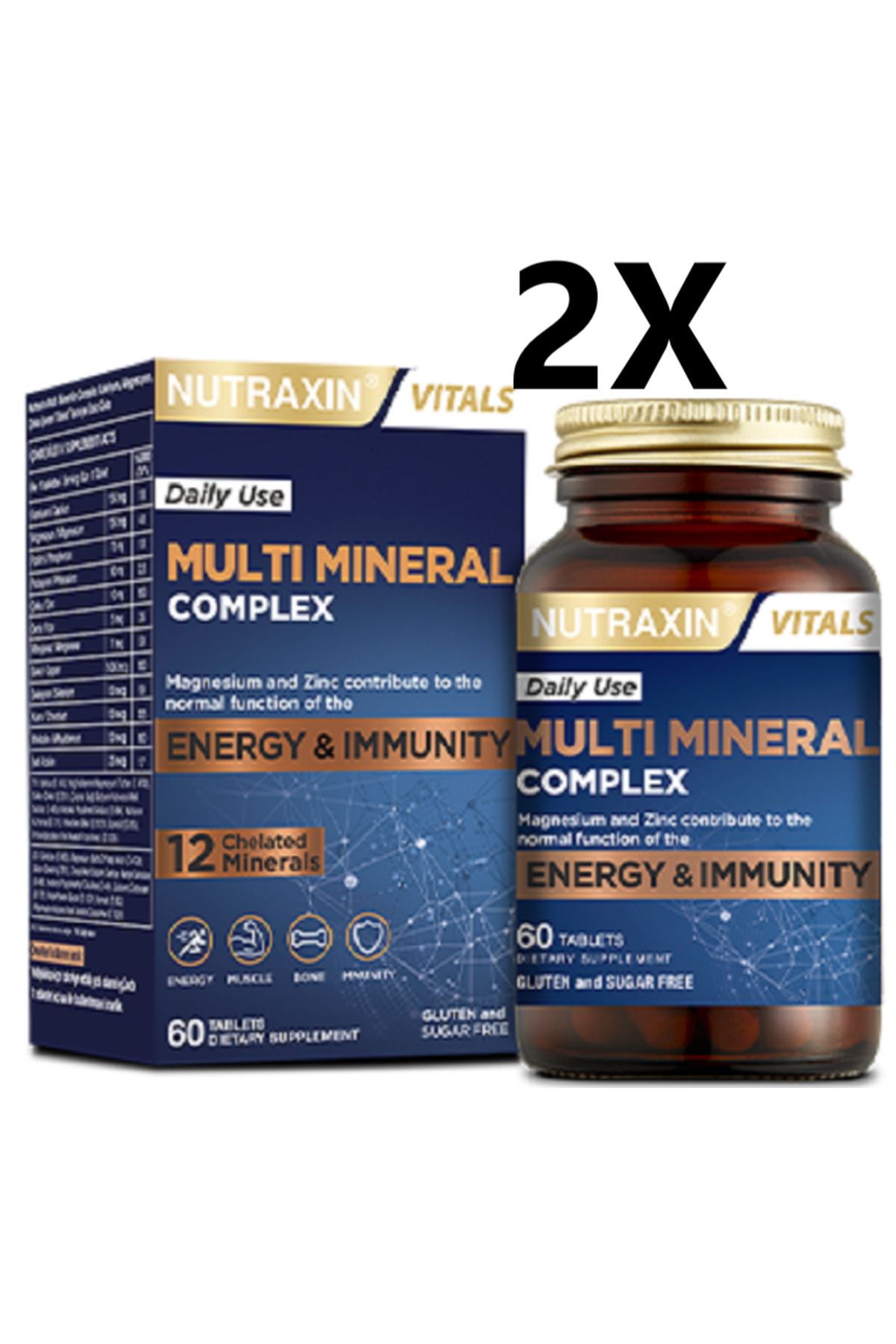 Nutraxin MultiMineral Complex Energy Immun 2X60 Tablet